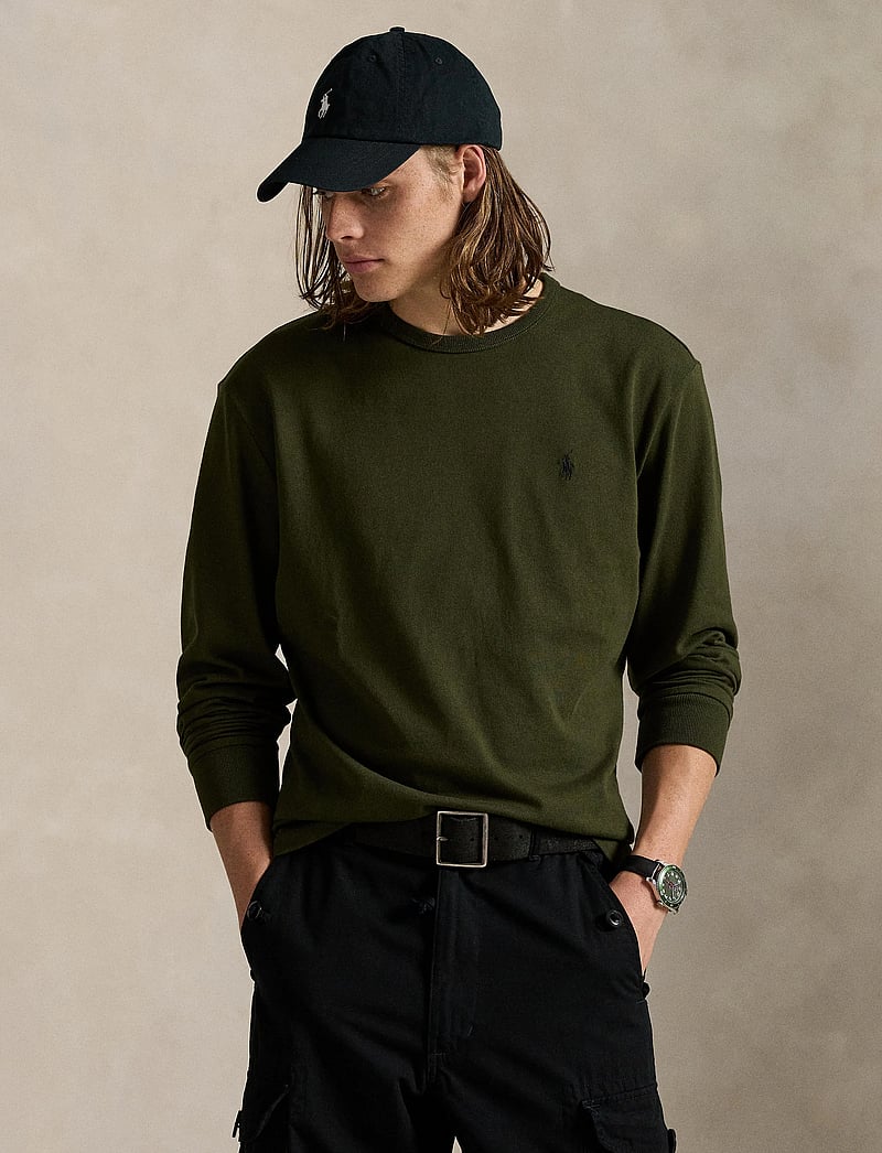 Polo Ralph Lauren - Classic Fit Jersey Long-Sleeve T-Shirt - langærmede t-shirts - company olive/c97 - 3