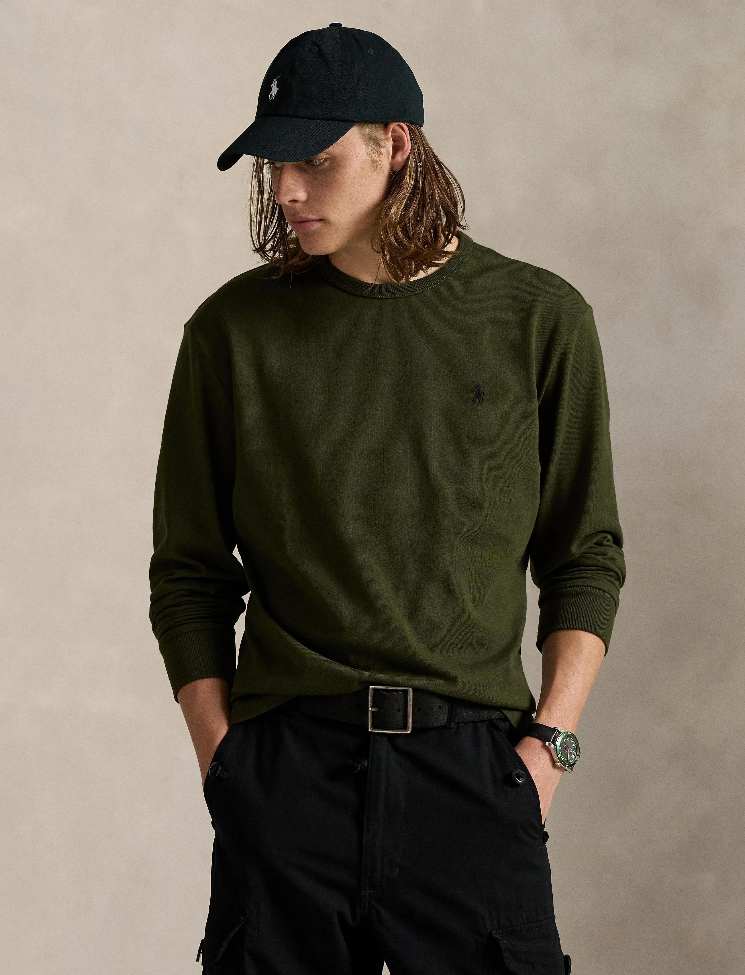 Polo Ralph Lauren - Classic Fit Jersey Long-Sleeve T-Shirt - pikkade varrukatega t-särgid - company olive/c97 - 3