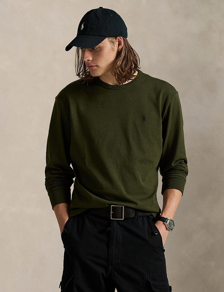 Polo Ralph Lauren - Classic Fit Jersey Long-Sleeve T-Shirt - pikkade varrukatega t-särgid - company olive/c97 - 3