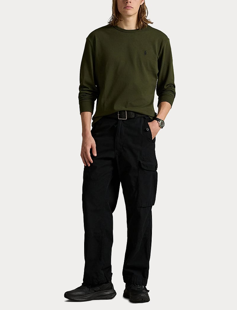 Polo Ralph Lauren - Classic Fit Jersey Long-Sleeve T-Shirt - langærmede t-shirts - company olive/c97 - 4