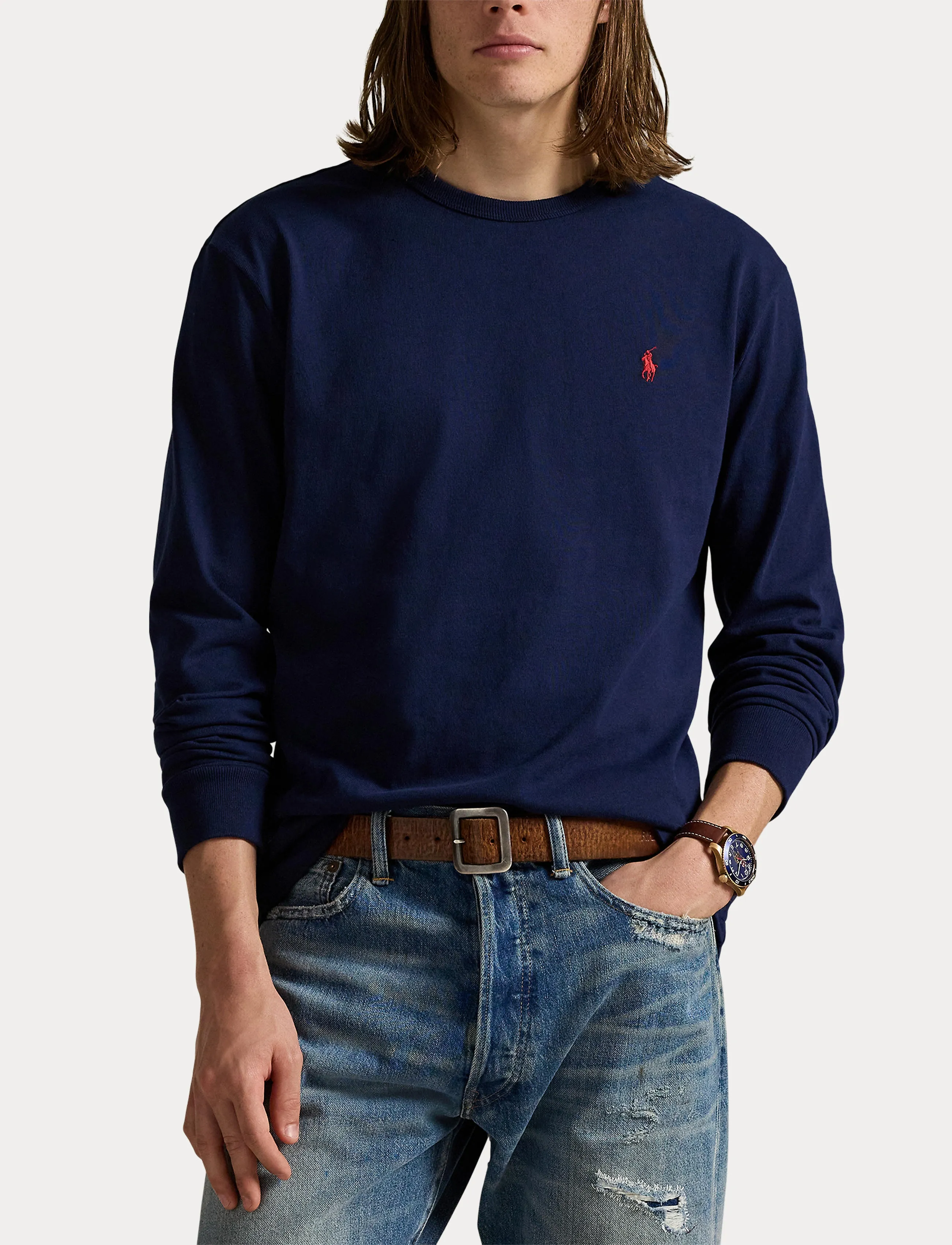 Polo Ralph Lauren - Classic Fit Jersey Long-Sleeve T-Shirt - langærmede t-shirts - newport navy/c387 - 5
