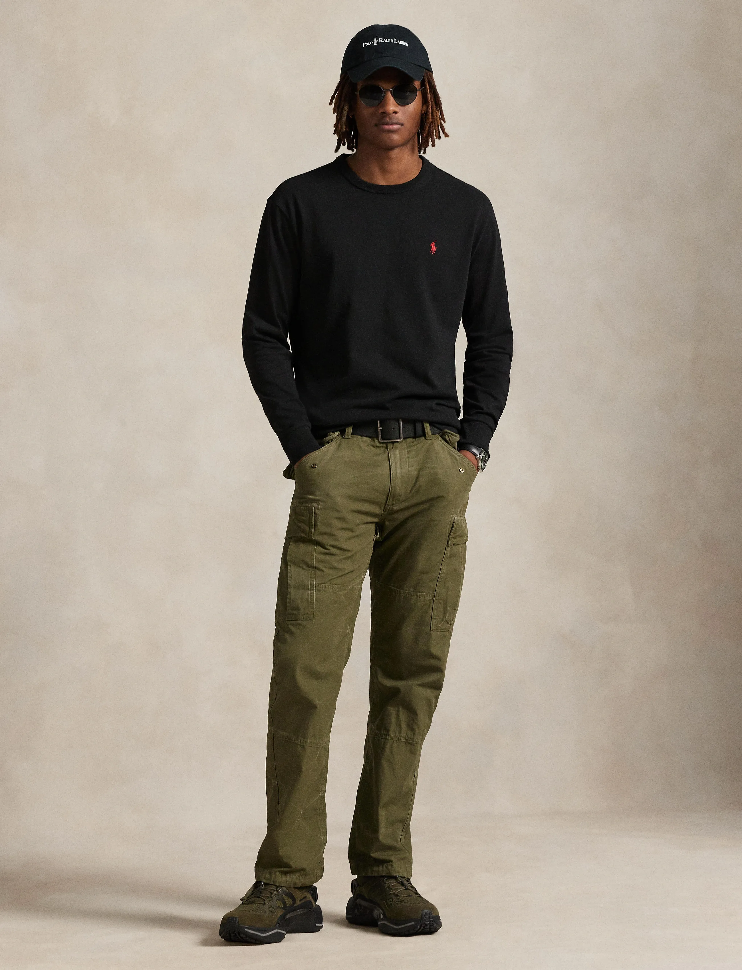 Polo Ralph Lauren Classic Fit Jersey Long-Sleeve T-Shirt, XXL, T-shirts, Schwarz - Long-sleeved, Männerswear