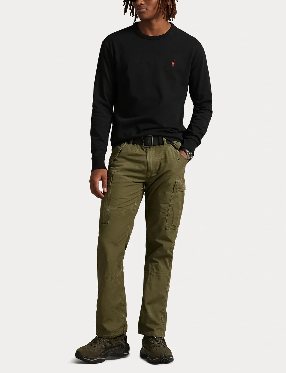 Polo Ralph Lauren - Classic Fit Jersey Long-Sleeve T-Shirt - długi rękaw - polo black/c3870 - 4