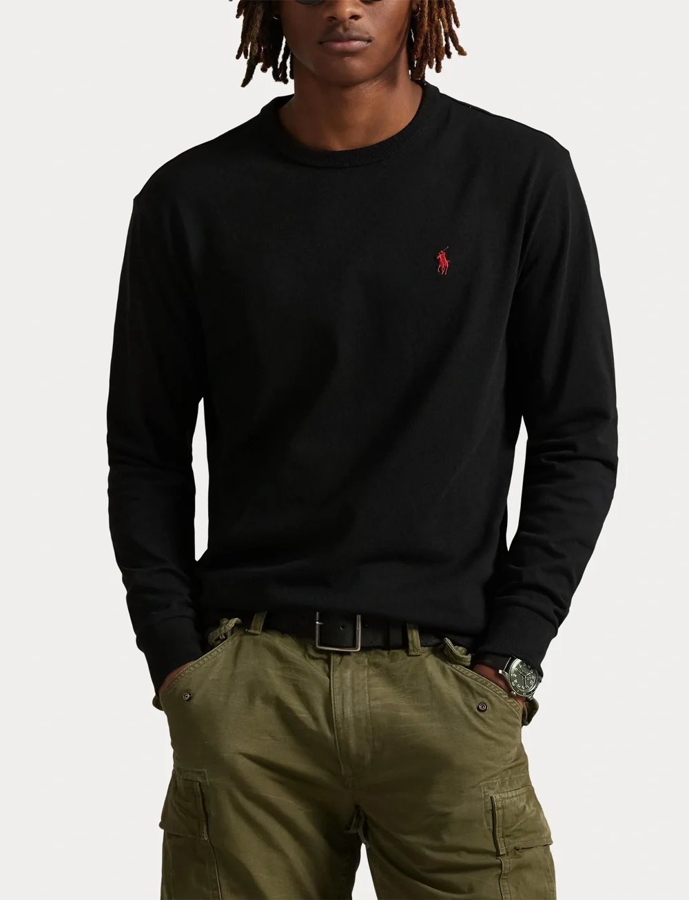 Polo Ralph Lauren - Classic Fit Jersey Long-Sleeve T-Shirt - długi rękaw - polo black/c3870 - 5