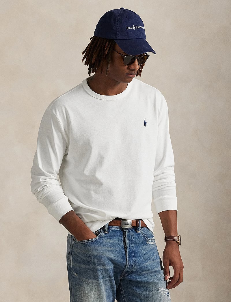 Polo Ralph Lauren - Classic Fit Jersey Long-Sleeve T-Shirt - pikkade varrukatega t-särgid - white/c7996 - 3