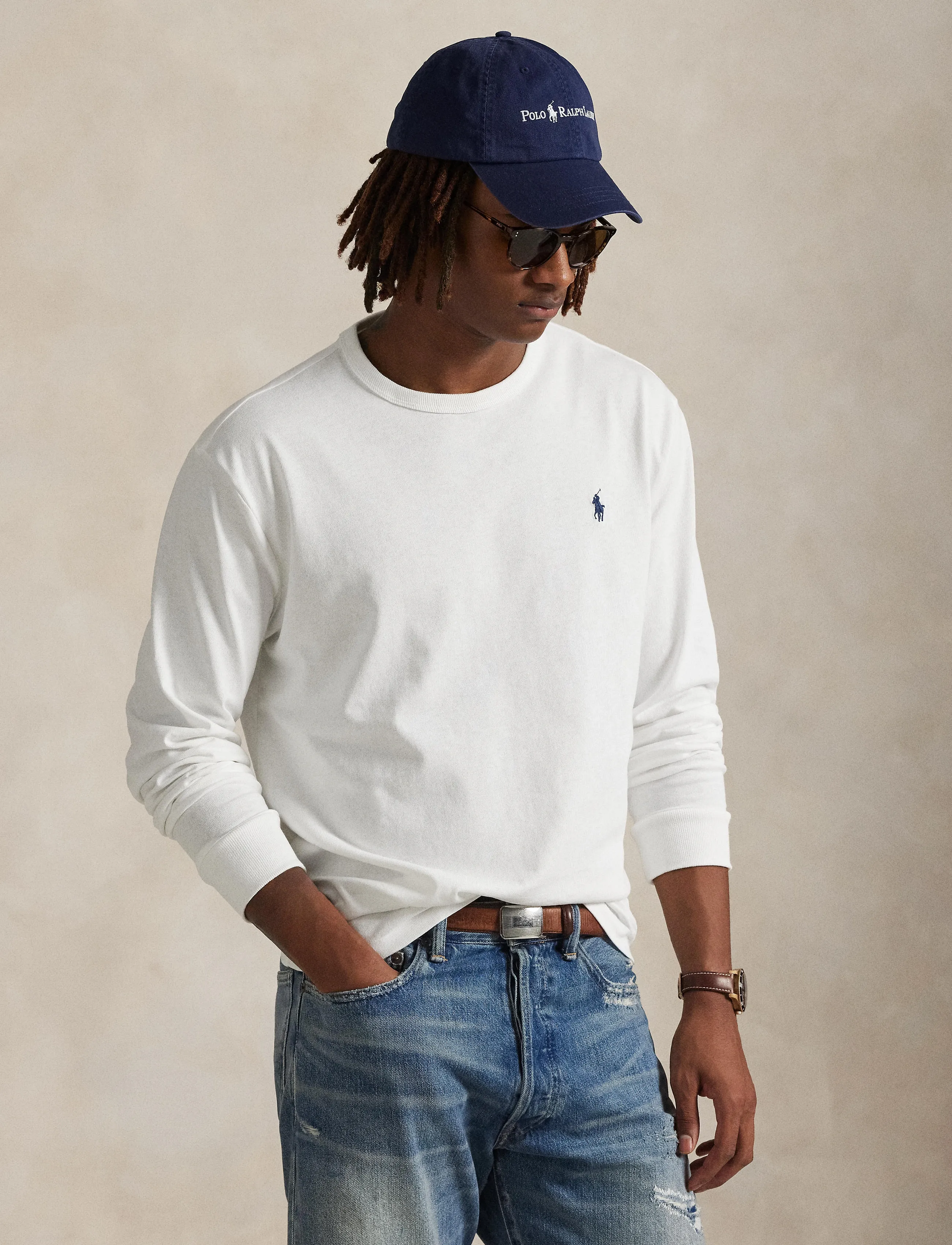 Polo Ralph Lauren - Classic Fit Jersey Long-Sleeve T-Shirt - langærmede t-shirts - white/c7996 - 3