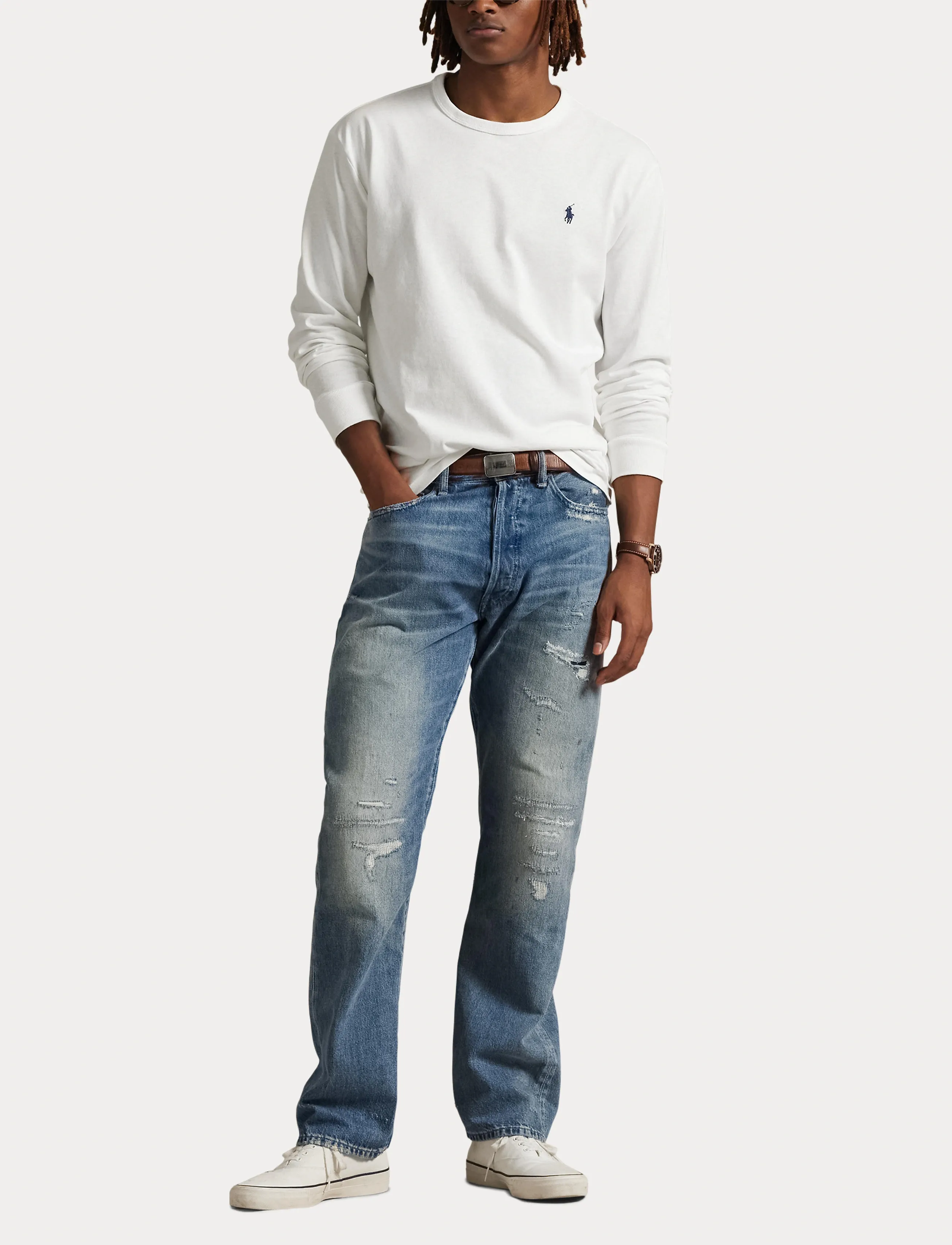 Polo Ralph Lauren - Classic Fit Jersey Long-Sleeve T-Shirt - langærmede t-shirts - white/c7996 - 4