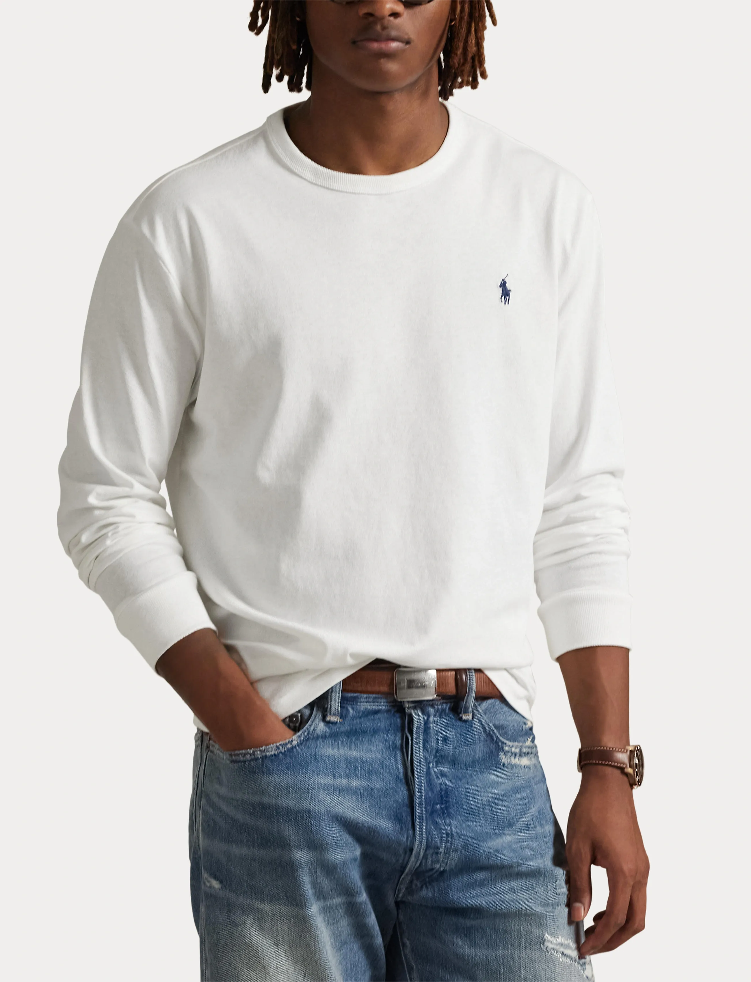 Polo Ralph Lauren - Classic Fit Jersey Long-Sleeve T-Shirt - langærmede t-shirts - white/c7996 - 5