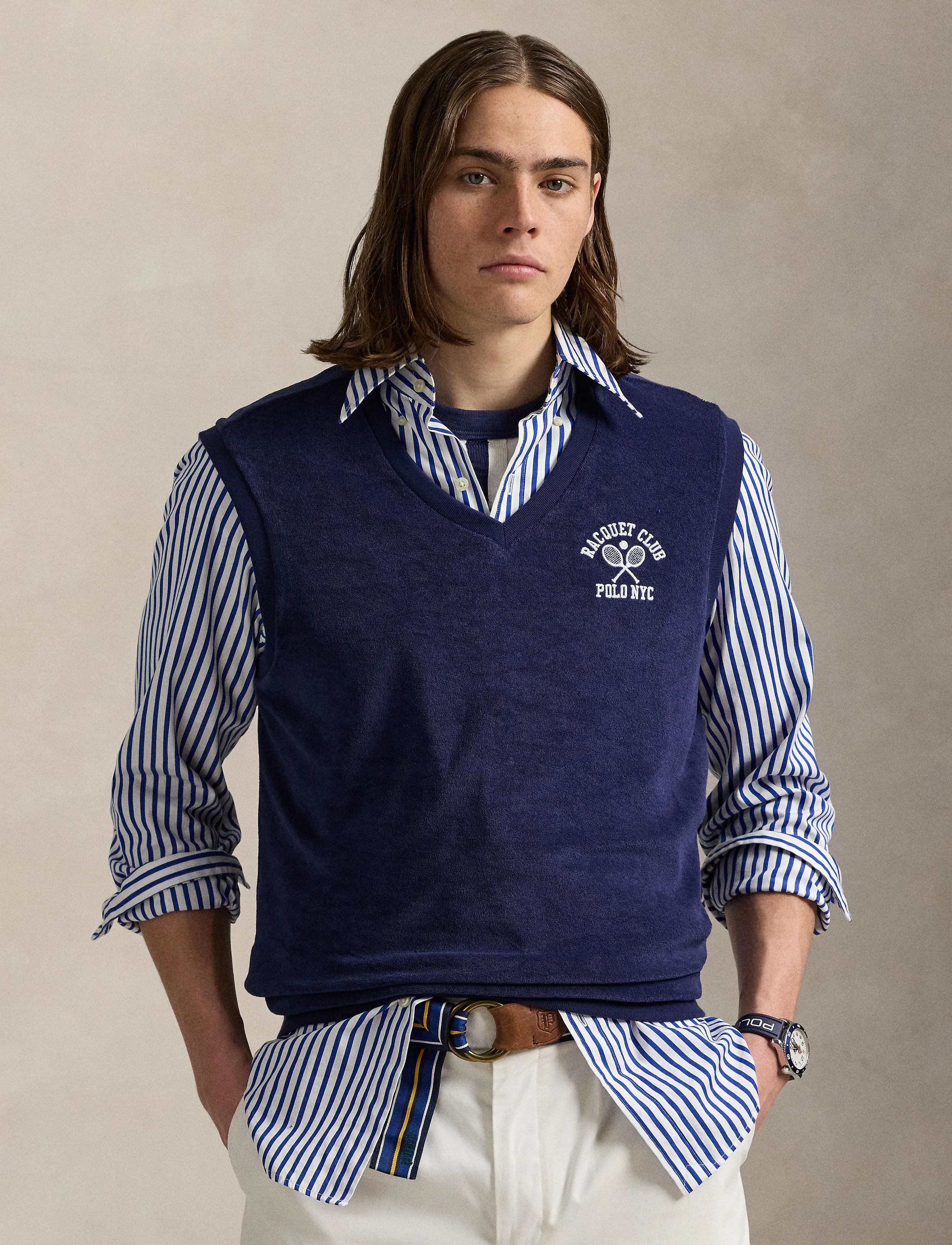 Polo Ralph Lauren - Embroidered Terry Vest - newport navy - 3