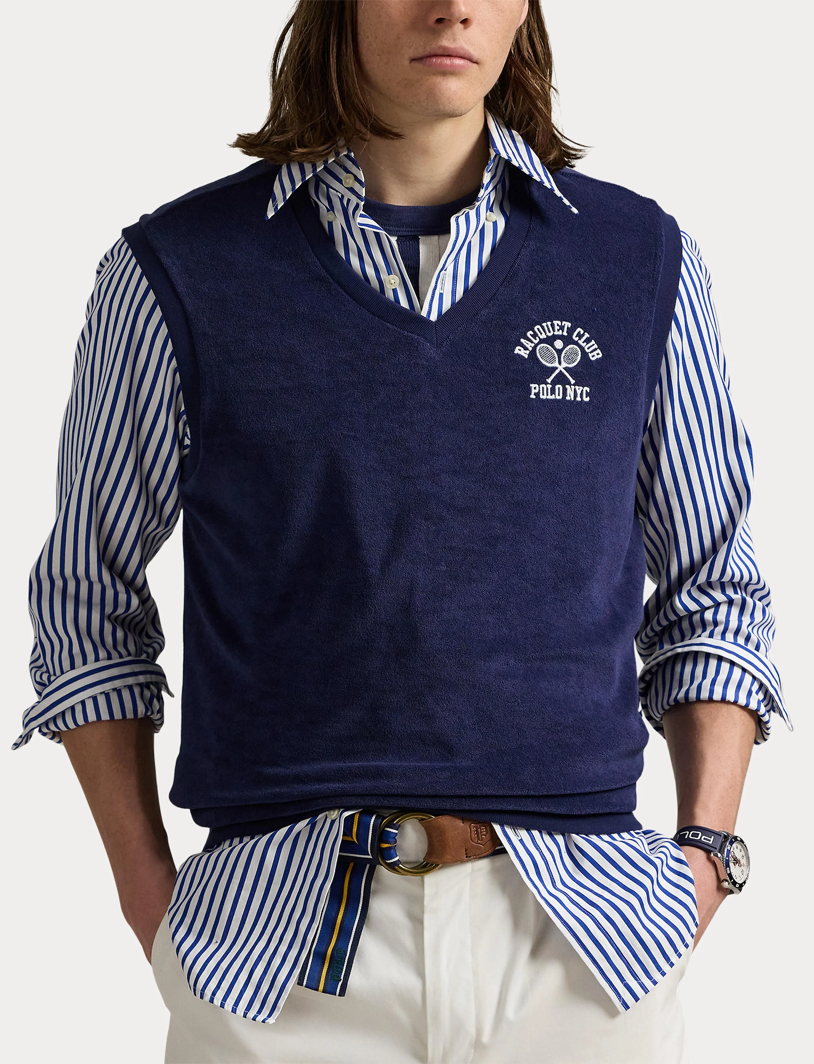 Polo Ralph Lauren - Embroidered Terry Vest - newport navy - 5