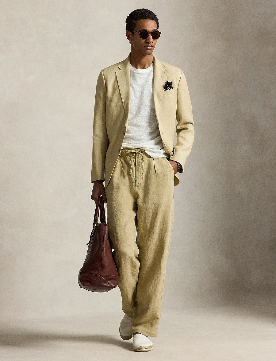 Polo Ralph Lauren - Lateef Relaxed Fit Pleated Linen Pant - casual - coastal beige - 0
