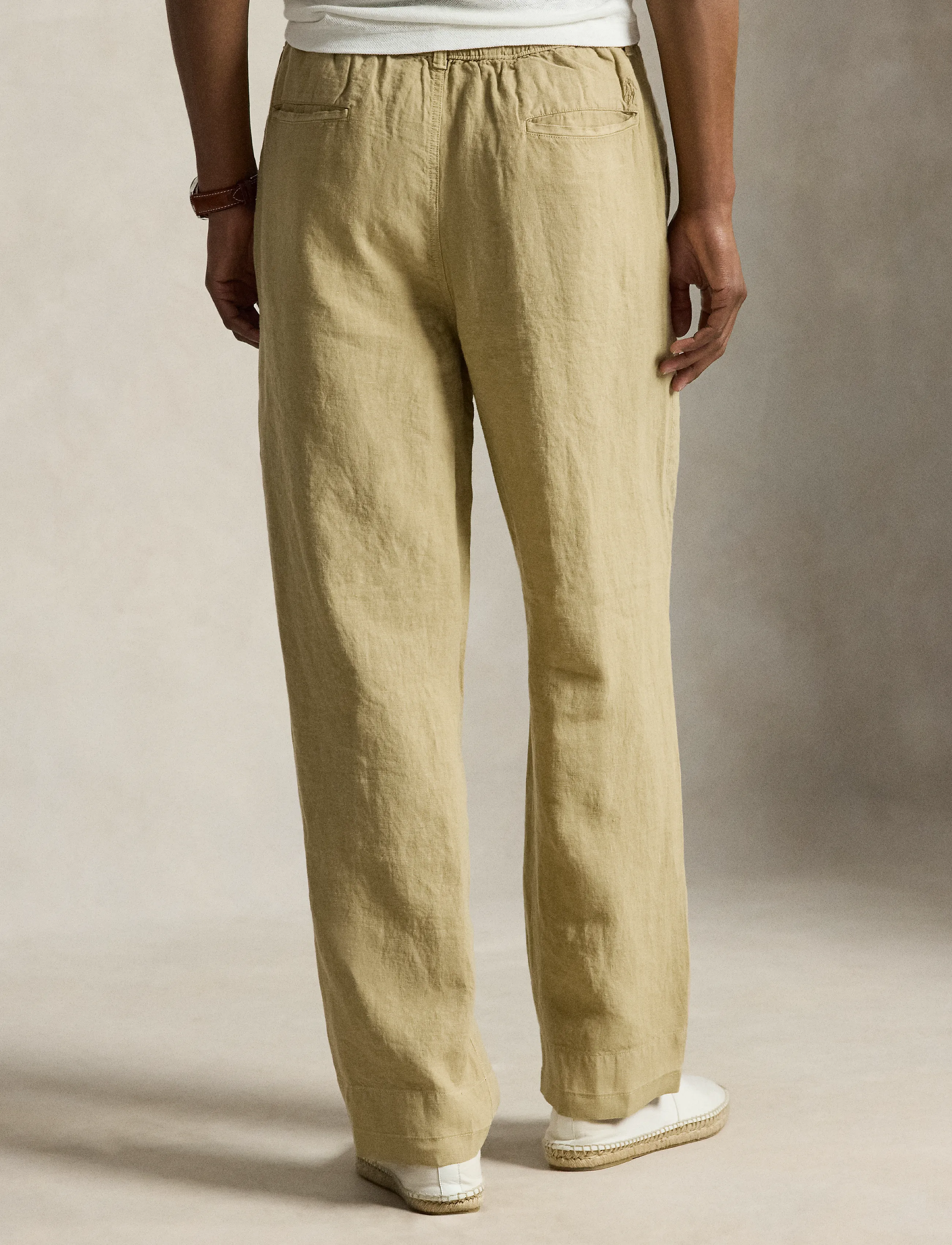 Polo Ralph Lauren - Lateef Relaxed Fit Pleated Linen Pant - casual - coastal beige - 3
