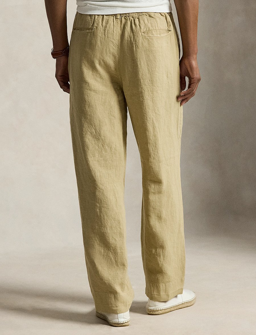 Polo Ralph Lauren - Lateef Relaxed Fit Pleated Linen Pant - casual - coastal beige - 3