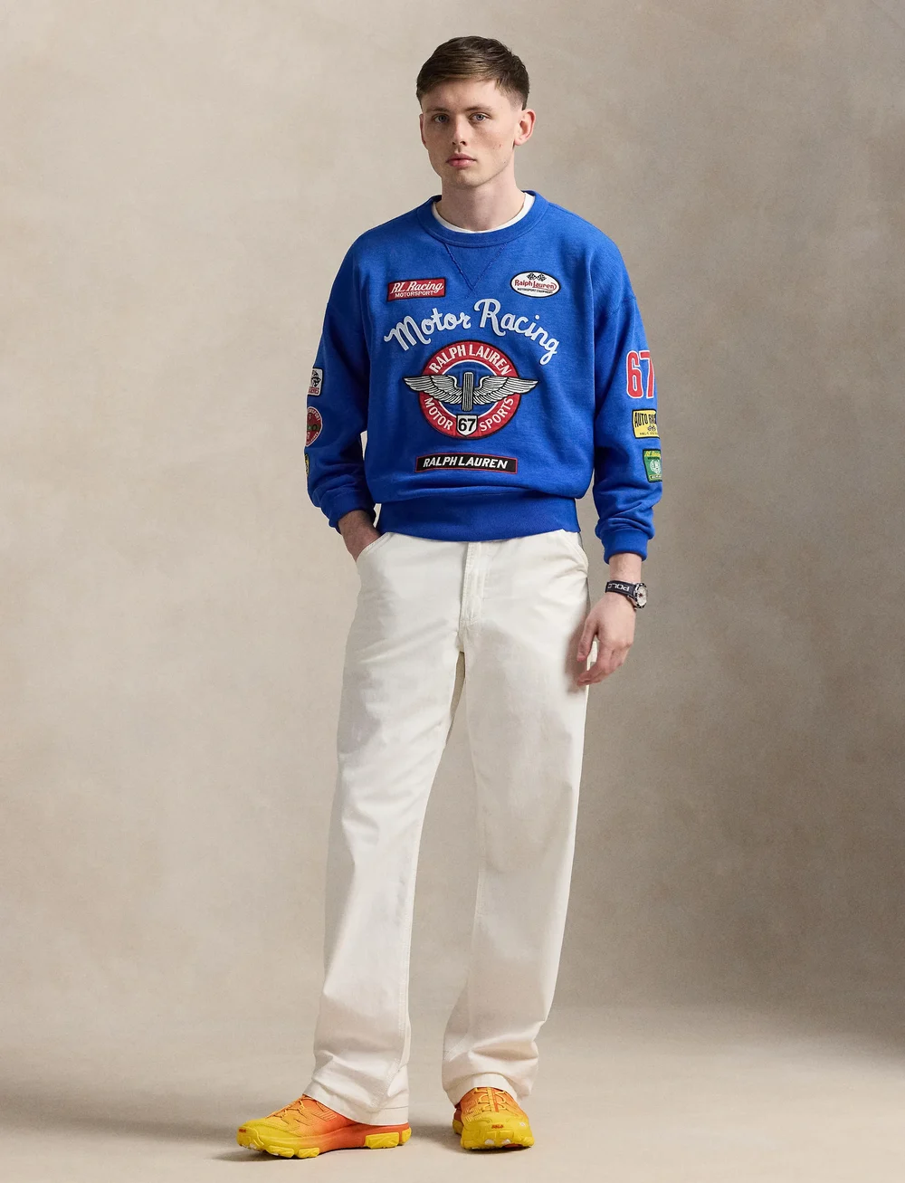 Polo Ralph Lauren - Vintage Fit Fleece Graphic Sweatshirt - medvilniniai megztiniai - heritage blue - 0