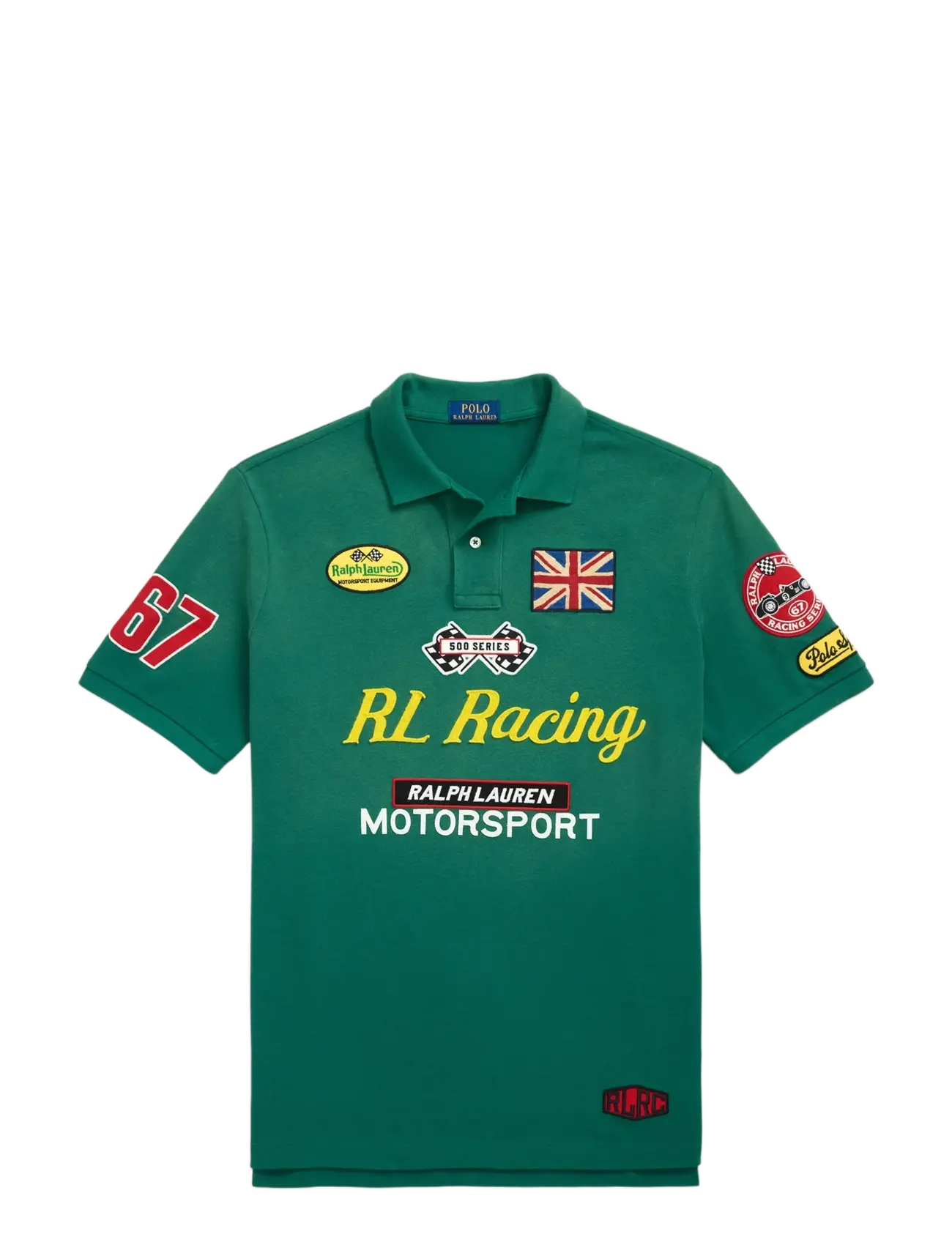 Classic Fit Racing Mesh Polo Shirt - TENNIS GREEN