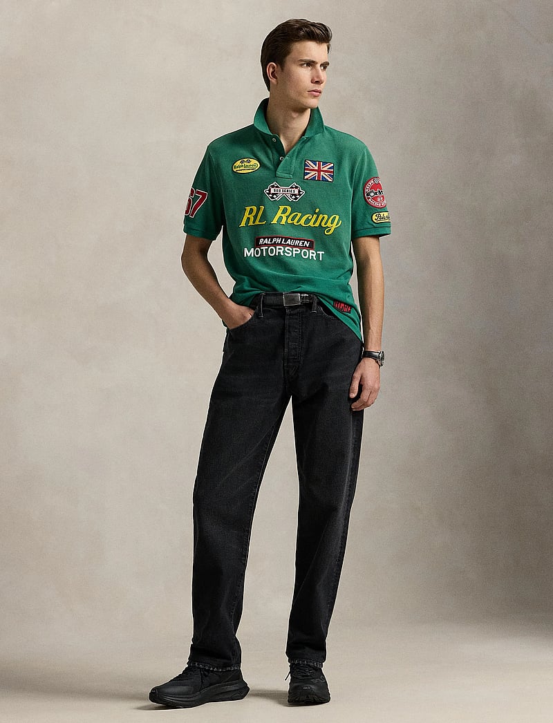 Polo Ralph Lauren - Classic Fit Racing Mesh Polo Shirt - kortärmade pikéer - tennis green - 0