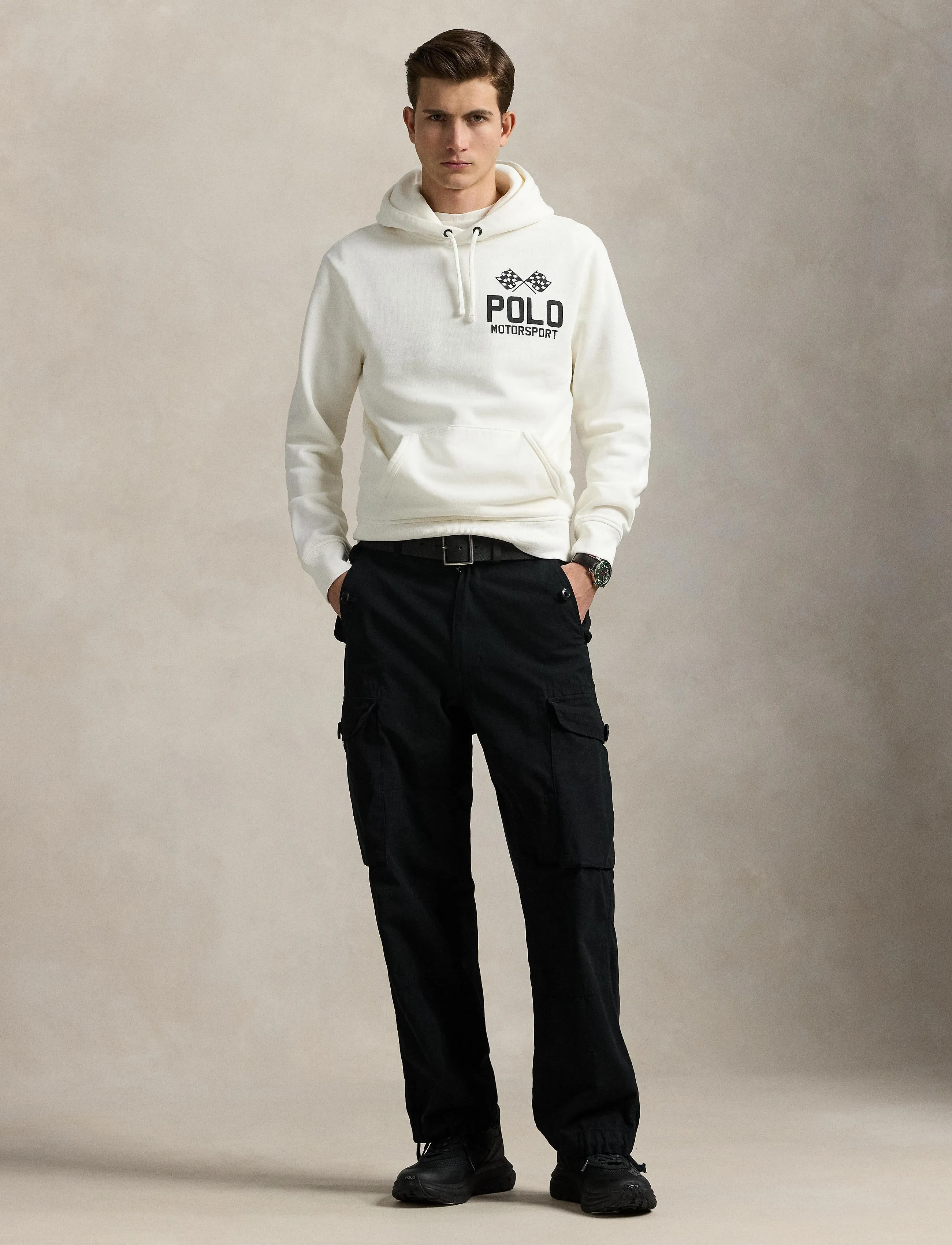 Polo Ralph Lauren Slub Fleece Graphic Hoodie - Kapuzenpullover - NEVIS / white