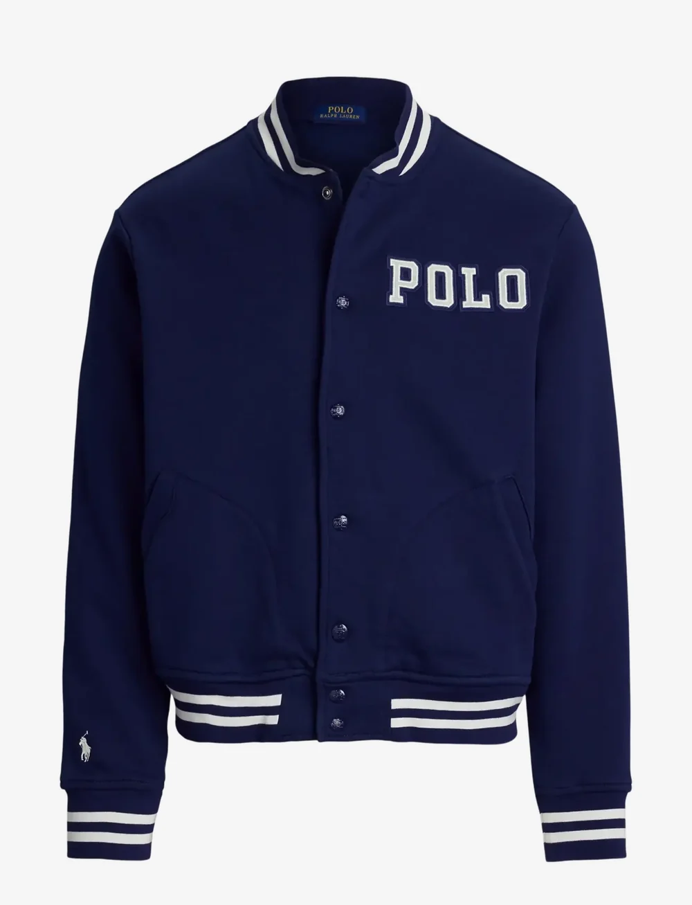 Polo Ralph Lauren - Logo Fleece Baseball Jacket - varsity jackor - newport navy - 1