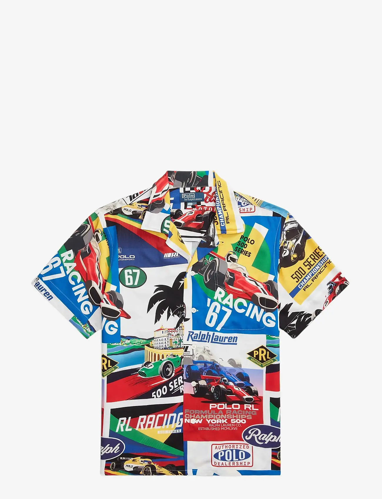 Polo Ralph Lauren - Classic Fit Racing-Print Camp Shirt - basic shirts - 6857 polo prix po - 1