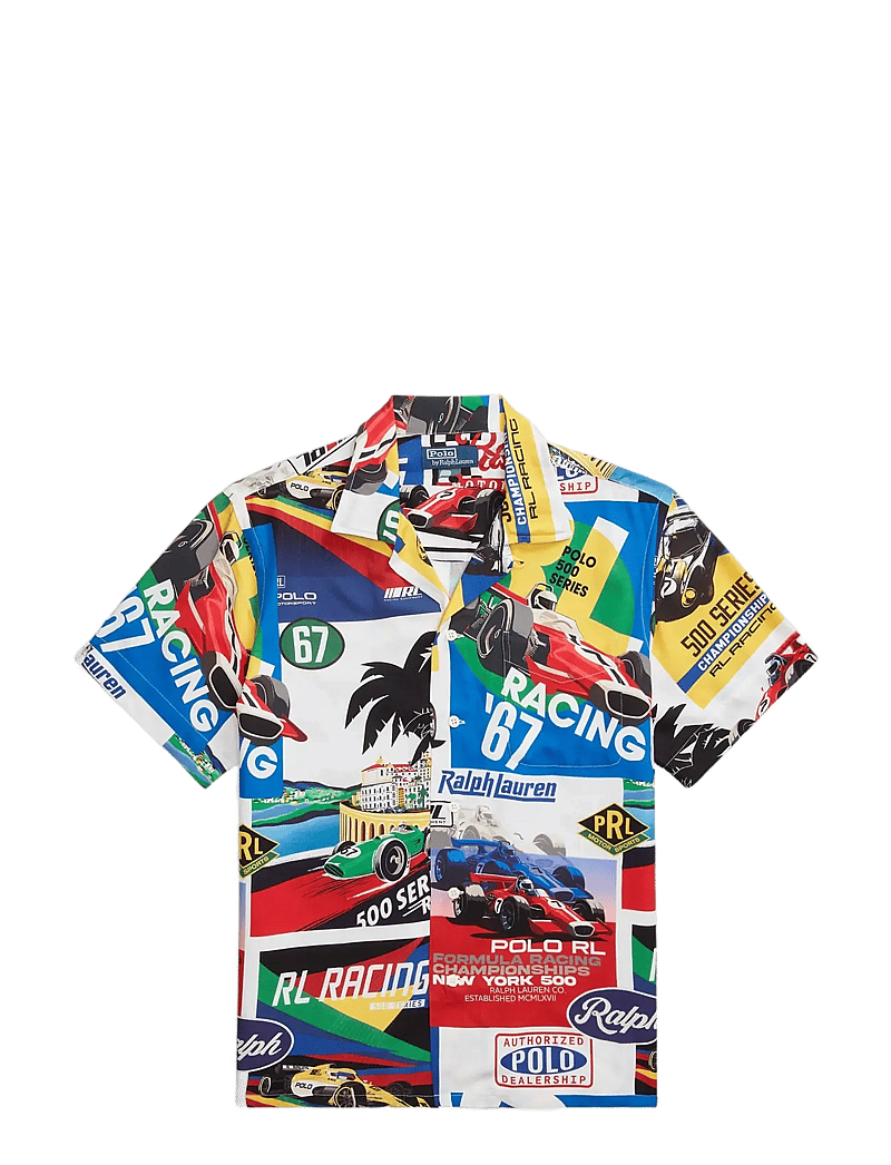 Polo Ralph Lauren - Classic Fit Racing-Print Camp Shirt - casual - 6857 polo prix po - 1