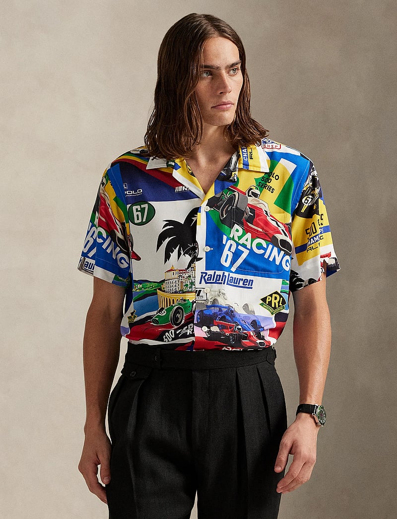 Polo Ralph Lauren - Classic Fit Racing-Print Camp Shirt - casual - 6857 polo prix po - 3