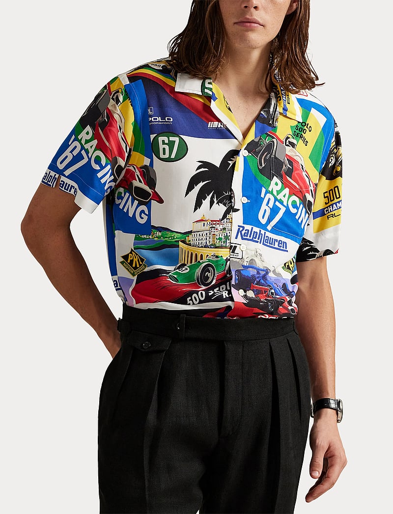 Polo Ralph Lauren - Classic Fit Racing-Print Camp Shirt - casual - 6857 polo prix po - 5