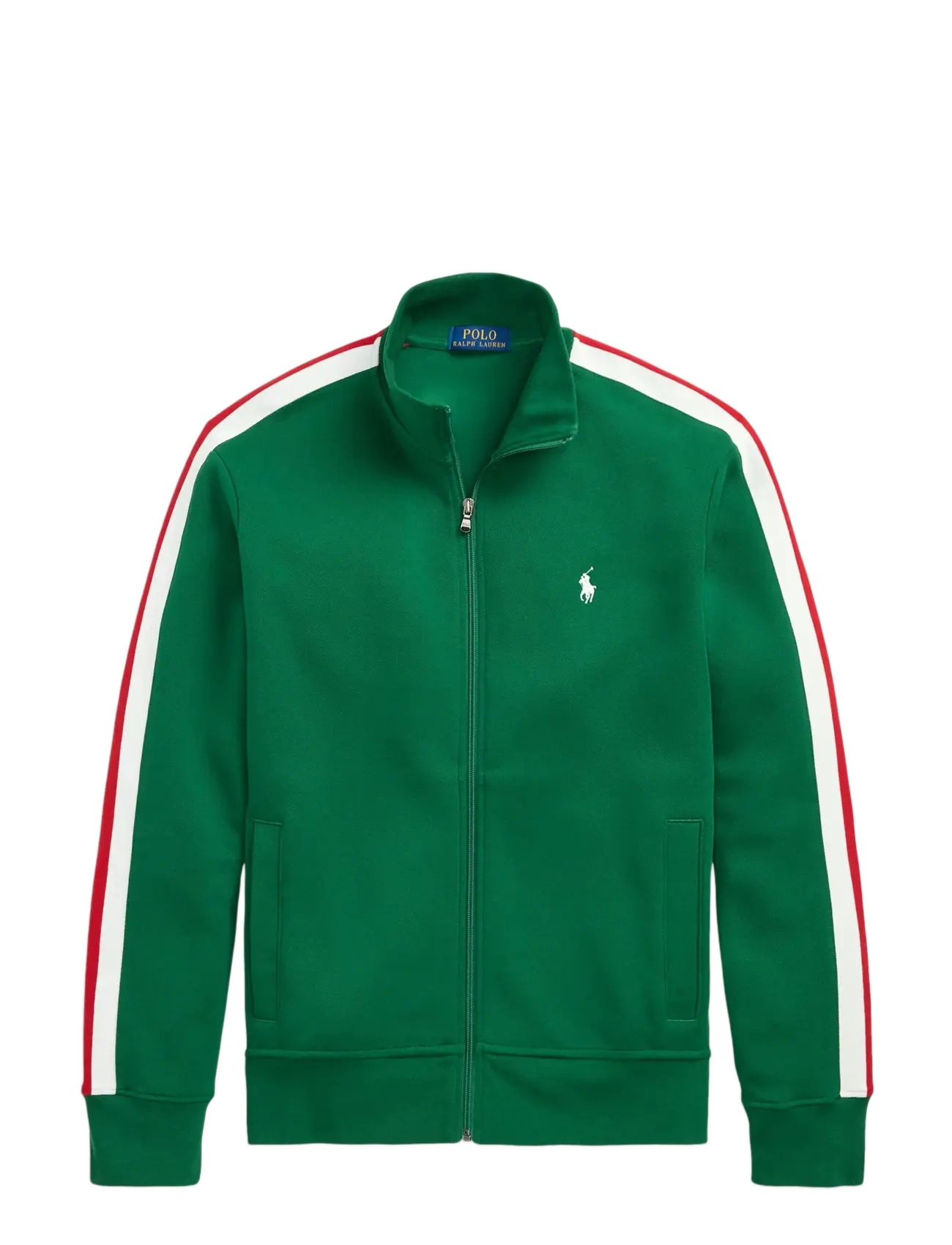 Double-Knit Track Jacket - TENNIS GREEN MULT