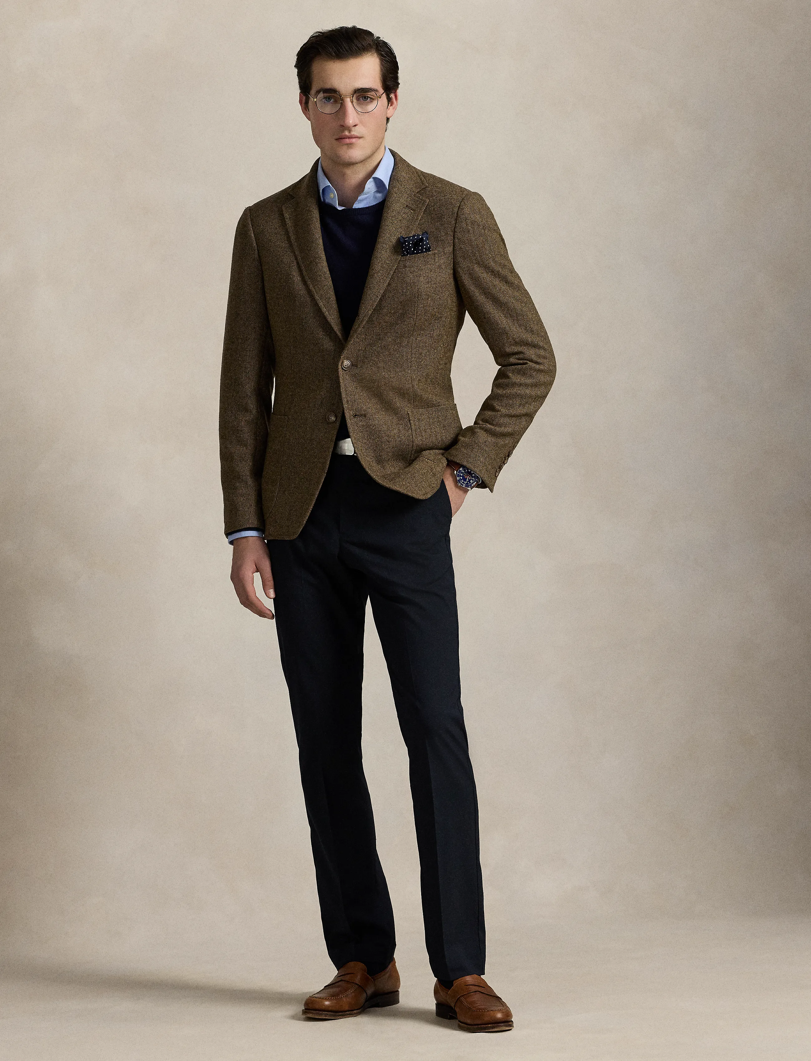 Polo Ralph Lauren TROP BLEND-STFMODERNP - Trousers - NAVY / navy