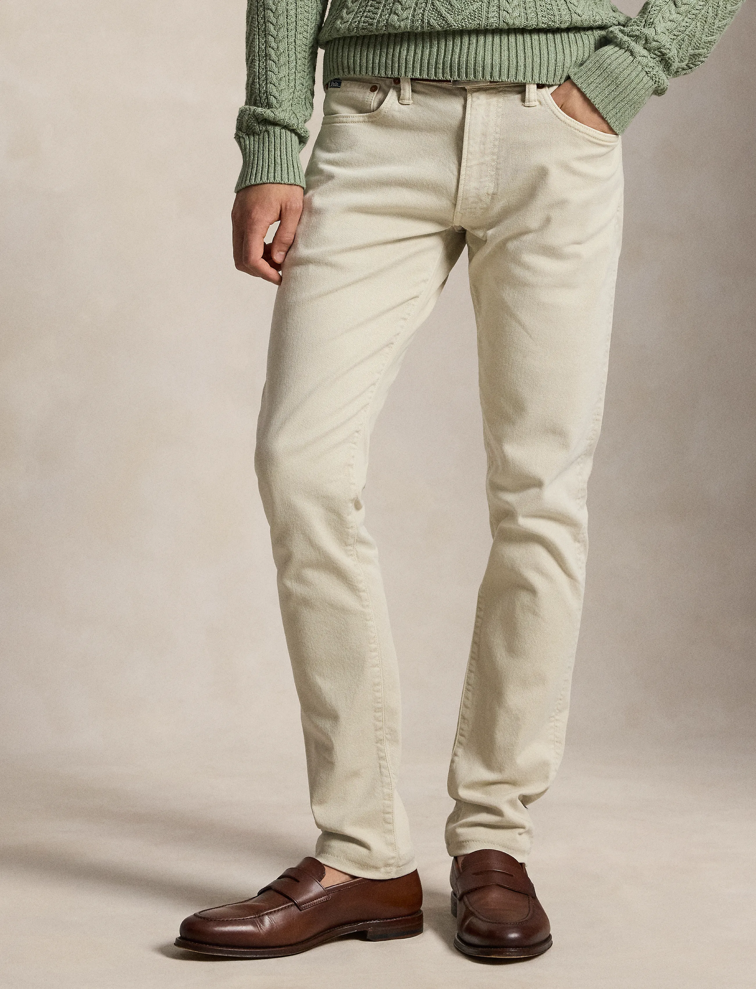 Polo Ralph Lauren Sullivan Slim Garment-Dyed Stretch Jean - Slim-Fit Jeans - HILLSTONE NEW STO / beige