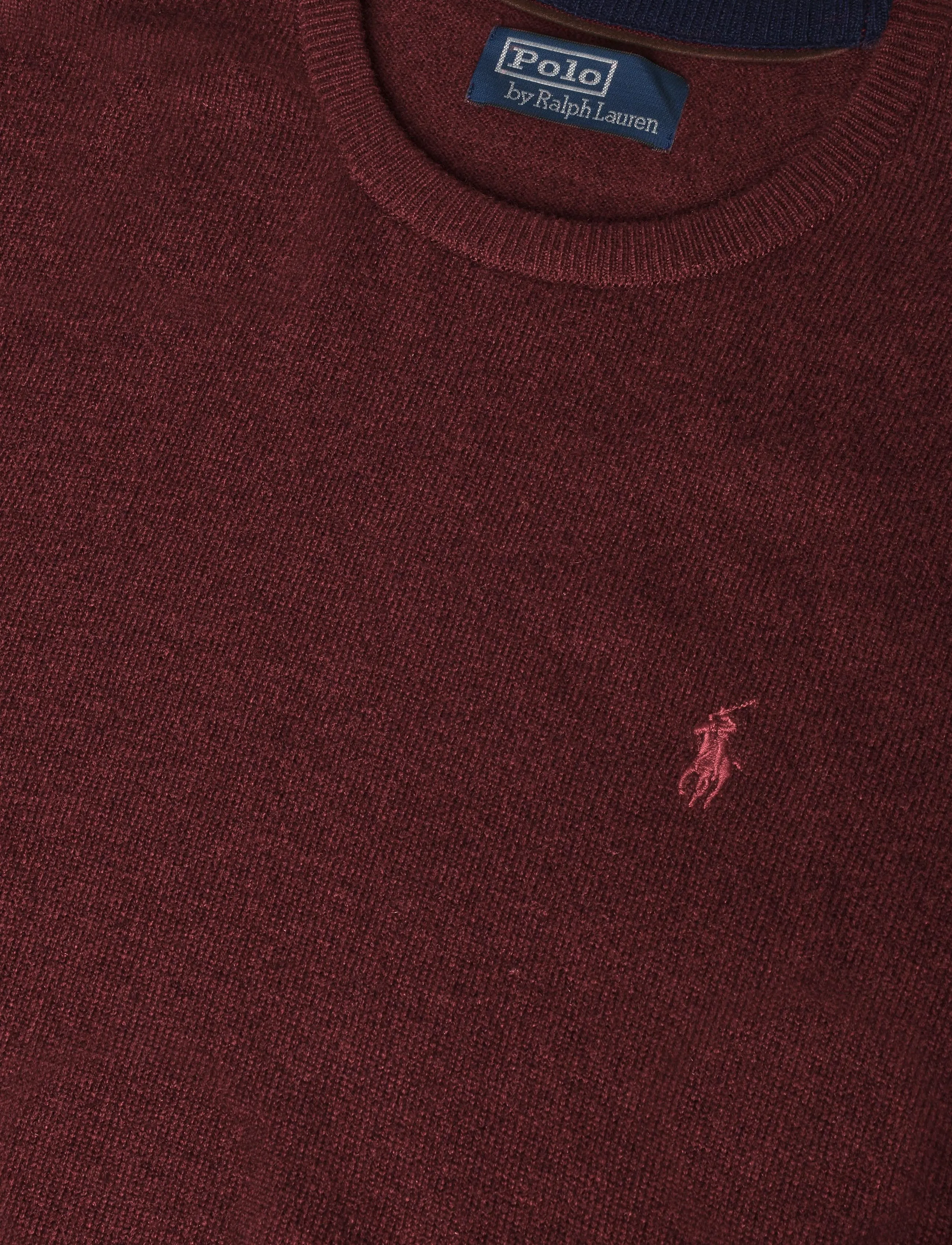 Polo Ralph Lauren - 2/27 MERINO RWS-LS CN PP - rund hals - aged wine heather - 2