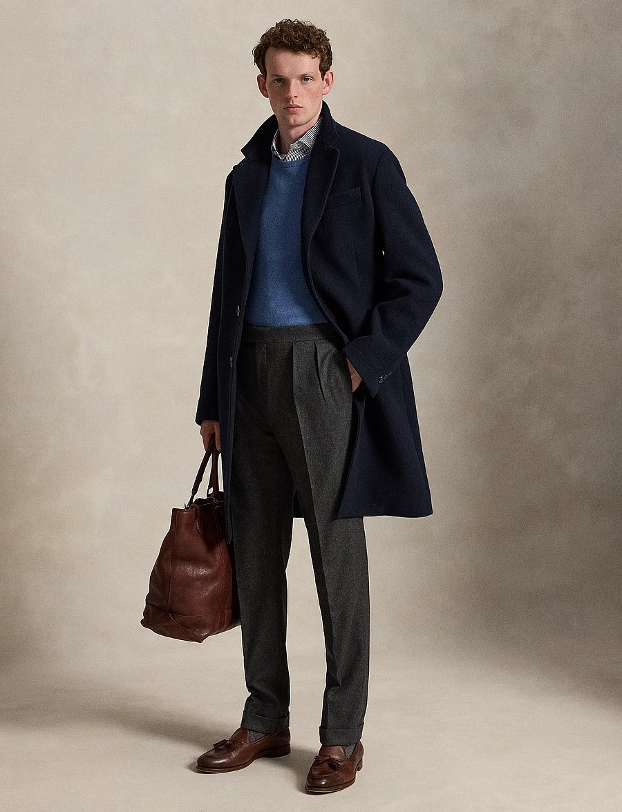 Polo Ralph Lauren - Wool Crewneck Sweater - Ümara kaelusega - blue borage heath - 5