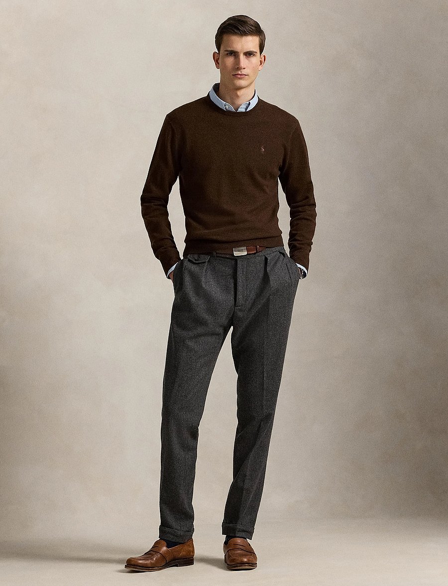 Polo Ralph Lauren - Wool Crewneck Sweater - rund hals - cacao brown heath - 0