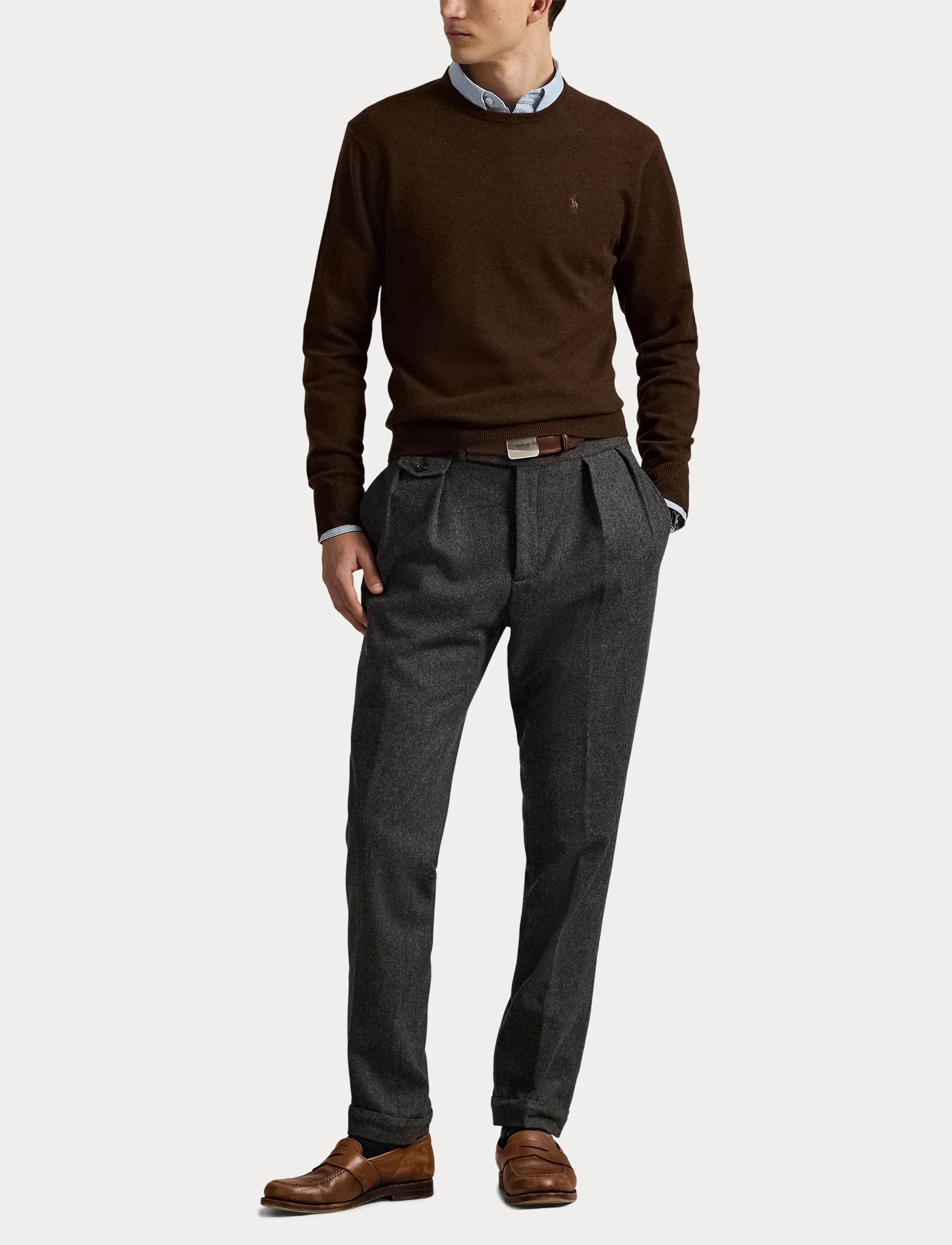 Polo Ralph Lauren - Wool Crewneck Sweater - rund hals - cacao brown heath - 4