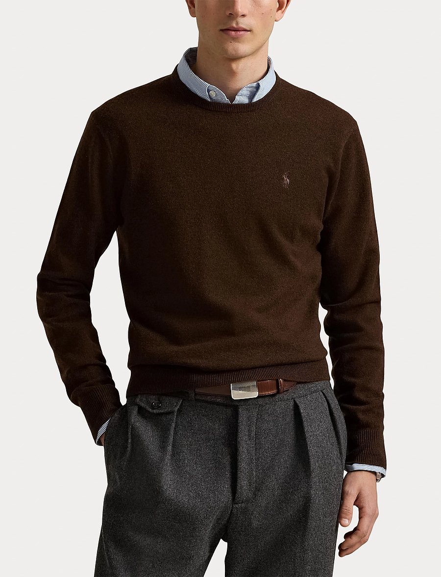 Polo Ralph Lauren - Wool Crewneck Sweater - rund hals - cacao brown heath - 5