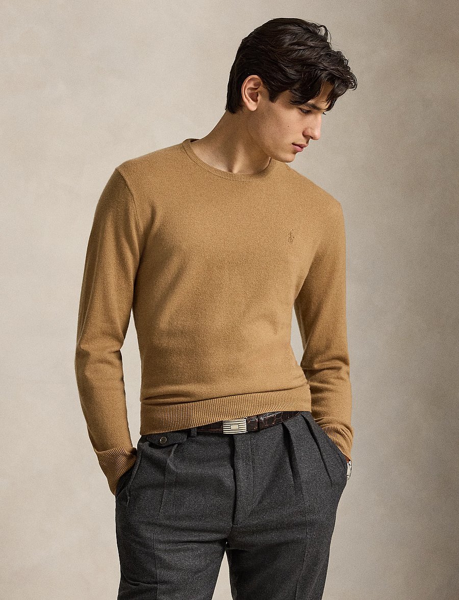 Polo Ralph Lauren - 2/27 MERINO RWS-LS CN PP - rund hals - crouton tan heath - 0