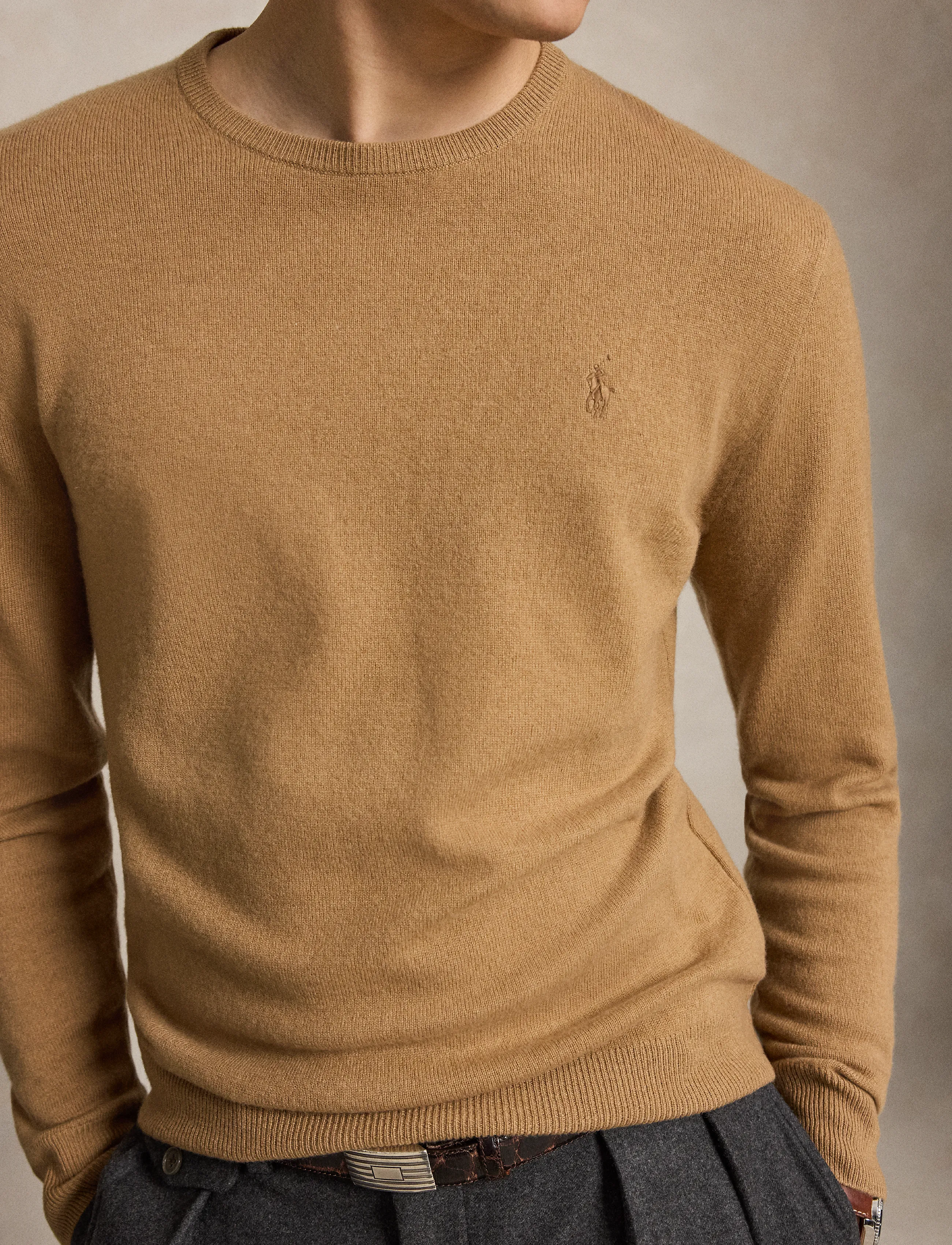 Polo Ralph Lauren - 2/27 MERINO RWS-LS CN PP - rund hals - crouton tan heath - 4