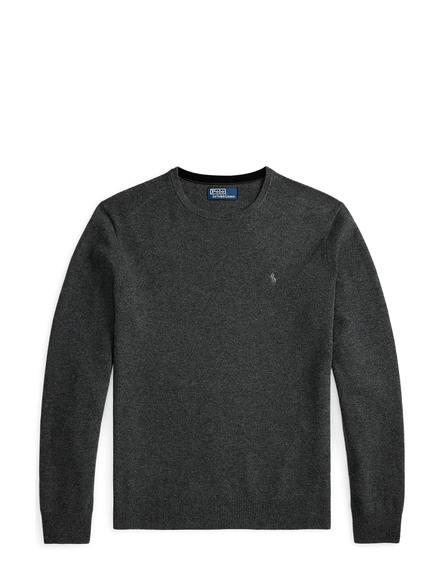 Polo Ralph Lauren - Wool Crewneck Sweater - Ümara kaelusega - dark charcoal hea - 2