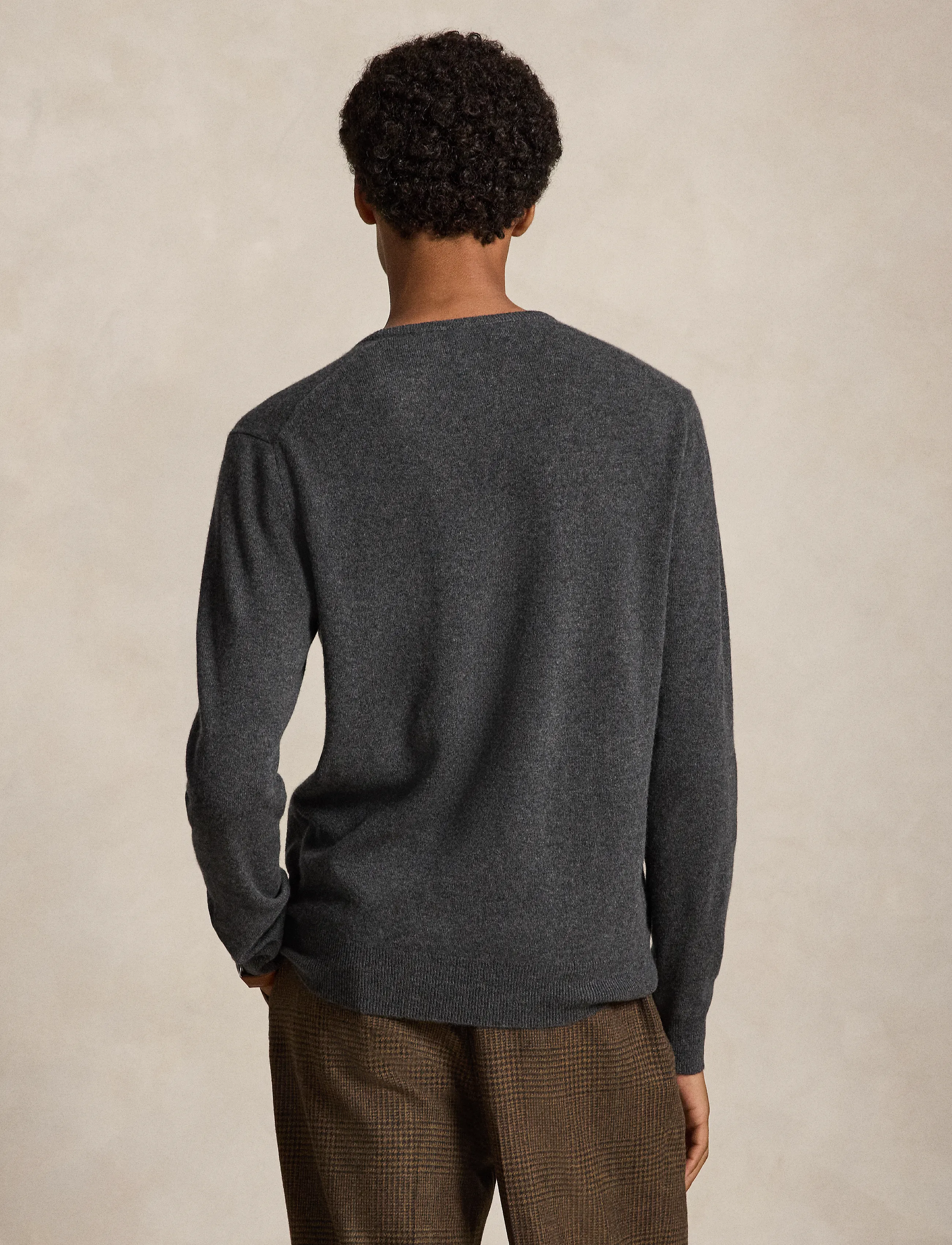 Polo Ralph Lauren - Wool Crewneck Sweater - Ümara kaelusega - dark charcoal hea - 3