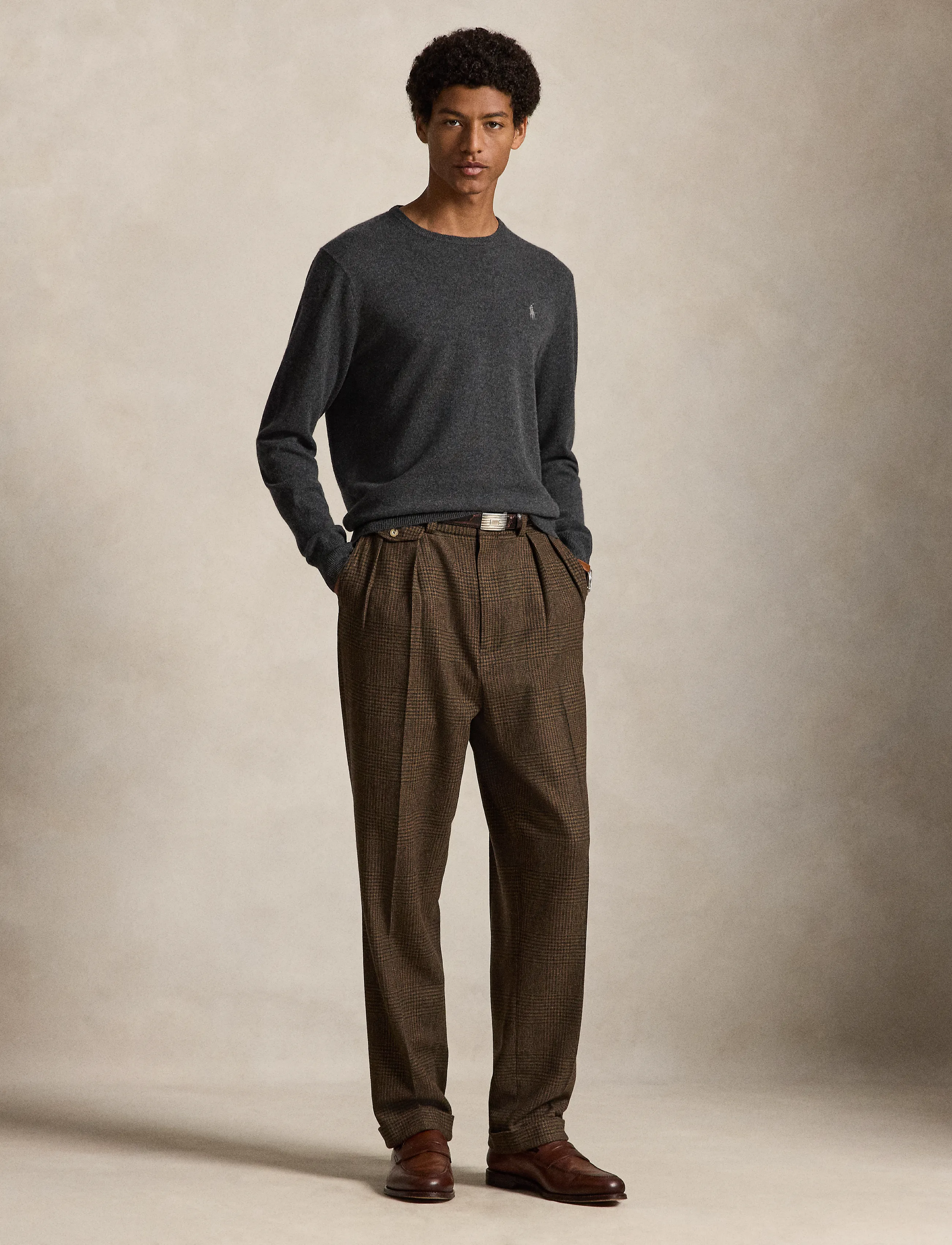 Polo Ralph Lauren - Wool Crewneck Sweater - Ümara kaelusega - dark charcoal hea - 4