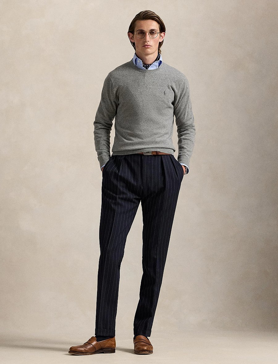 Polo Ralph Lauren - Wool Crewneck Sweater - rund hals - fawn grey heather - 0