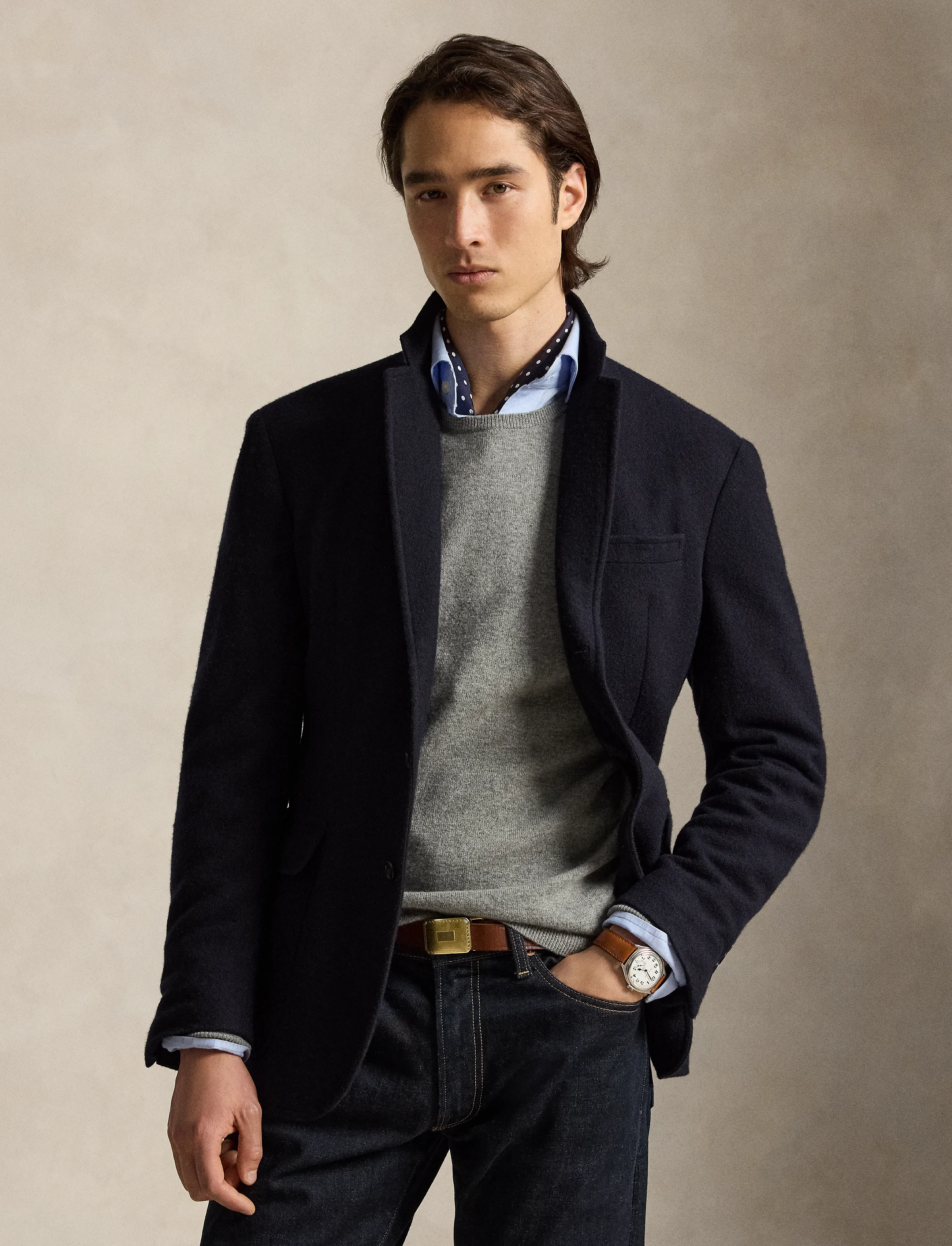 Polo Ralph Lauren - Wool Crewneck Sweater - rund hals - fawn grey heather - 4
