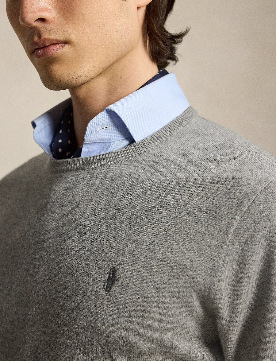Polo Ralph Lauren - Wool Crewneck Sweater - rund hals - fawn grey heather - 5
