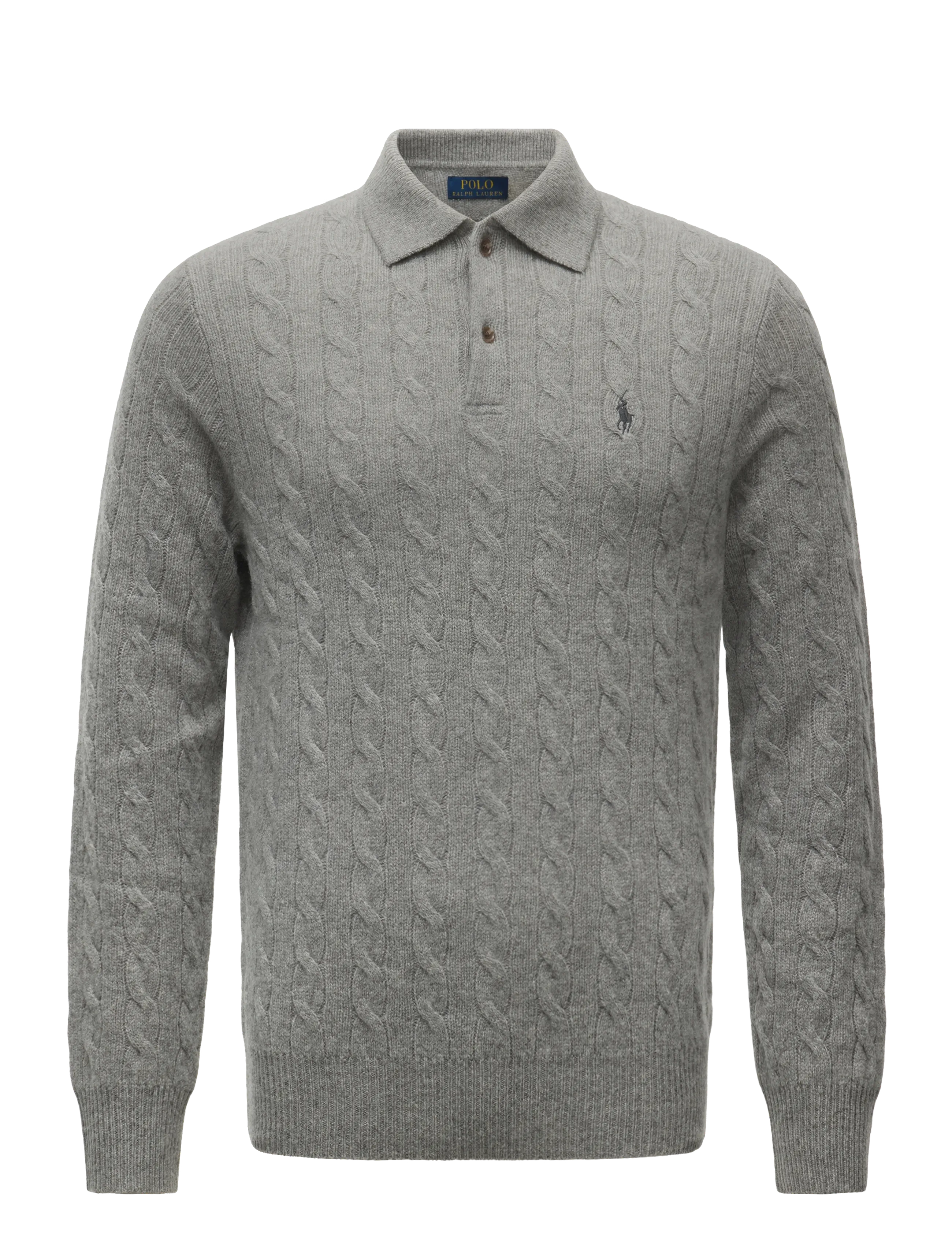 Polo Ralph Lauren Cable-Knit Wool-Cashmere Sweater - Ralph Lauren - FAWN GREY HEATHER / grey