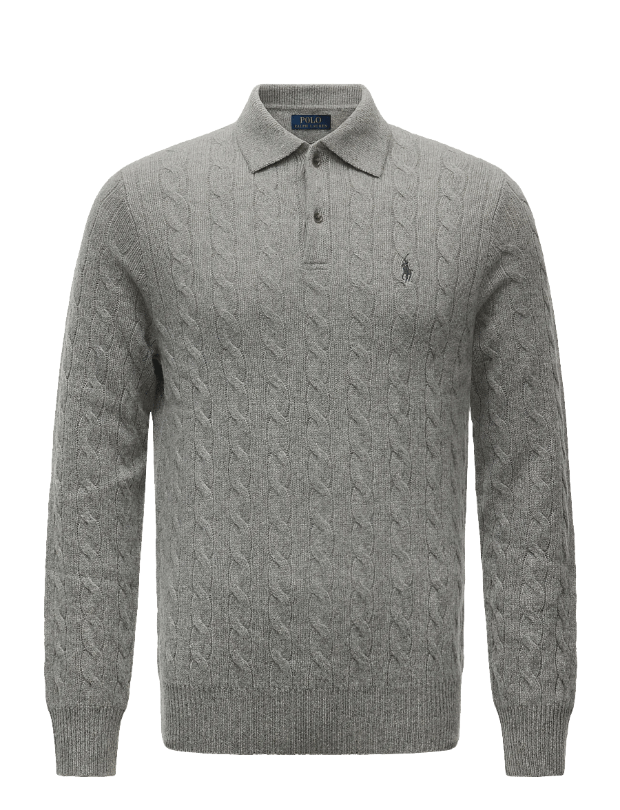Polo Ralph Lauren - Cable-Knit Wool-Cashmere Sweater - fawn grey heather - 0