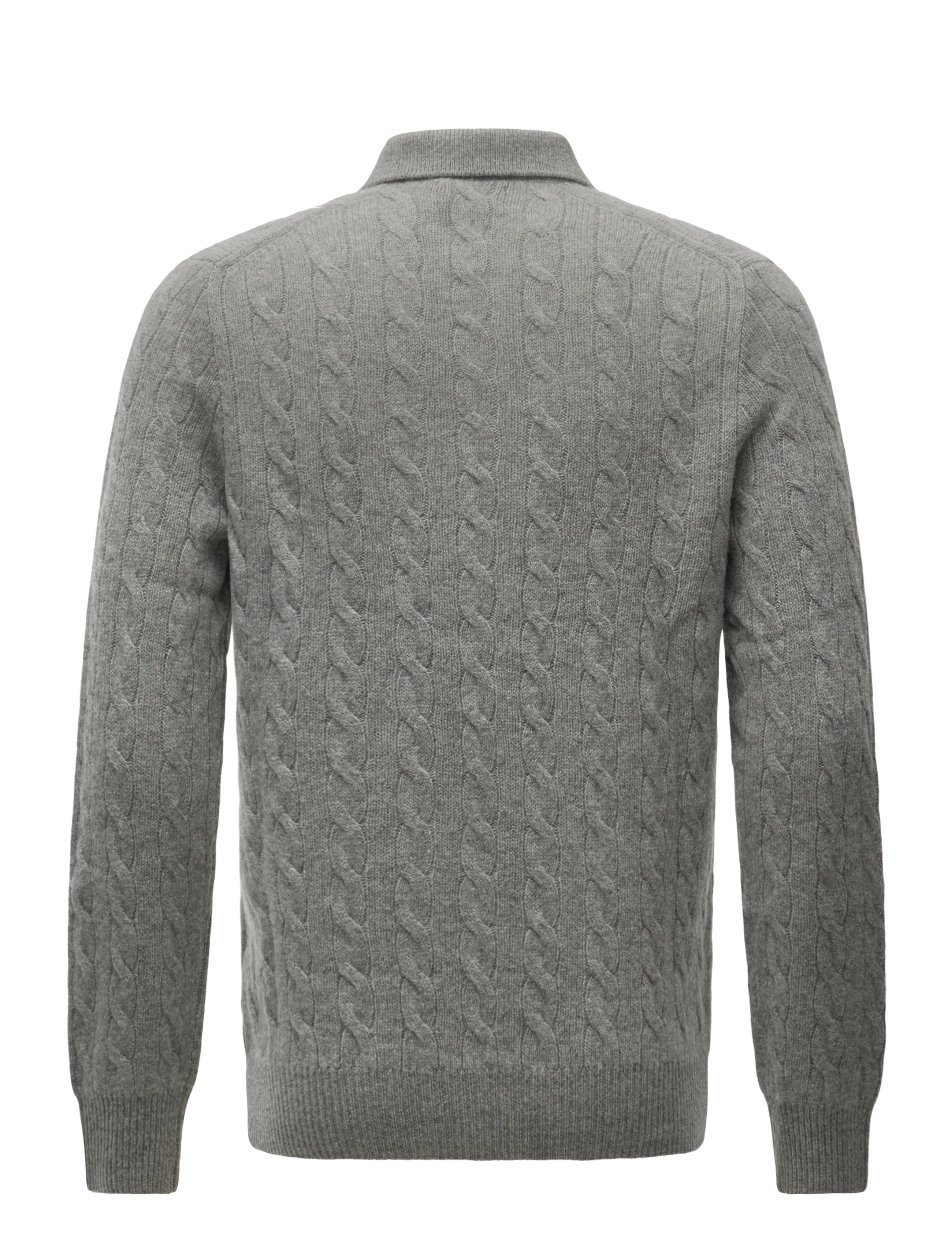 Polo Ralph Lauren - Cable-Knit Wool-Cashmere Sweater - fawn grey heather - 1