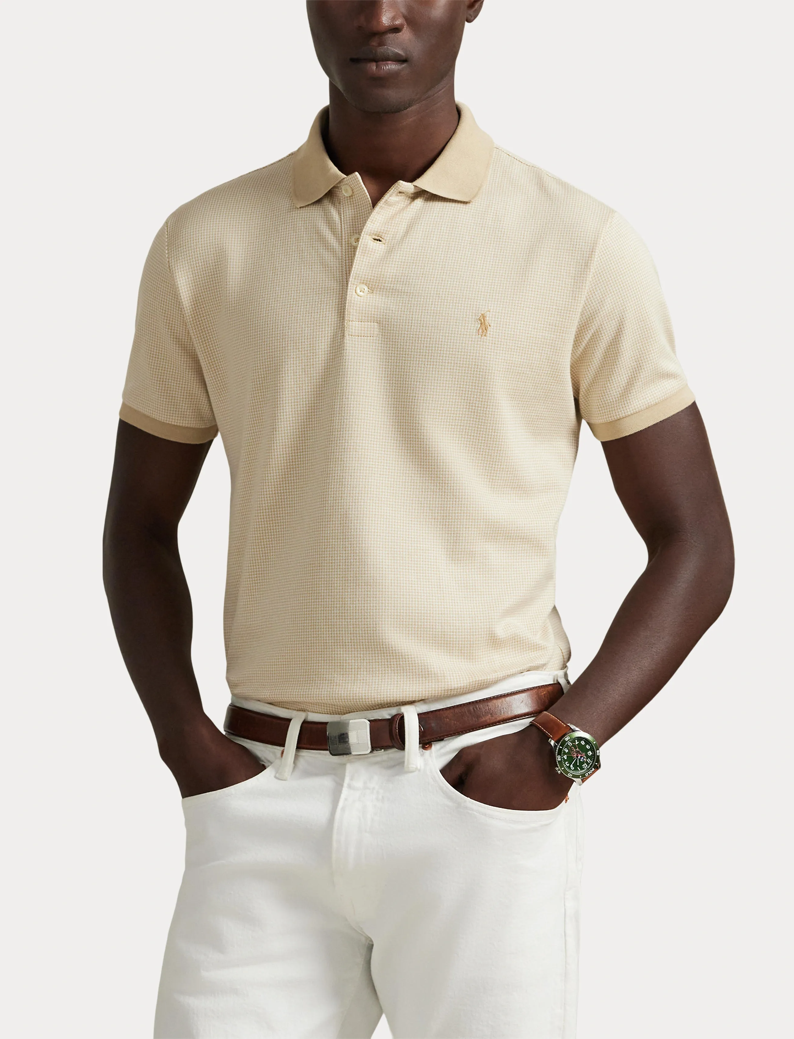 Polo Ralph Lauren - 55/2 JERSEY-SSL-PSH - sand dune/white - 5