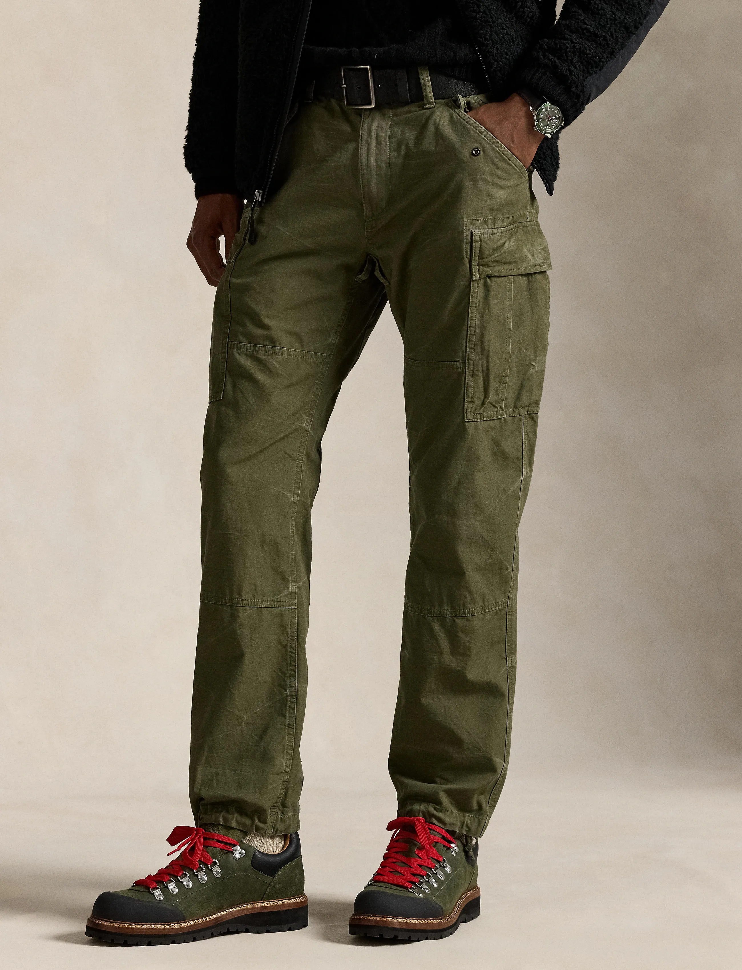 Polo Ralph Lauren Classic Fit Canvas Cargo Pant - Cargobroeken - OUTDOORS OLIVE / khaki/green