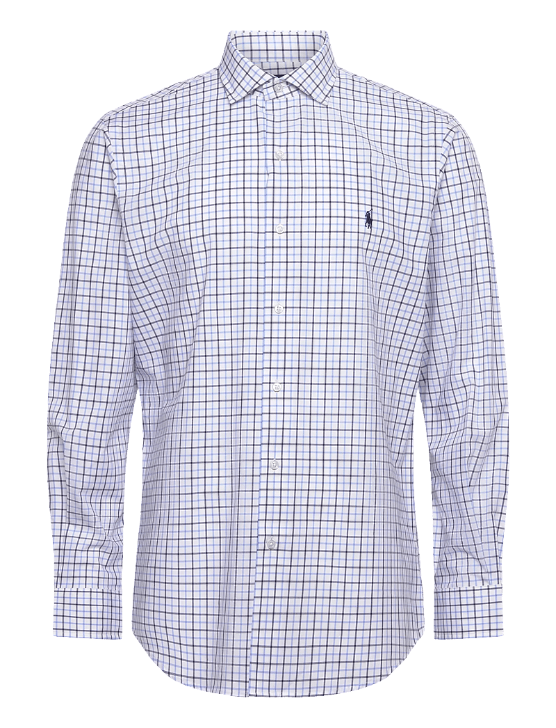 Polo Ralph Lauren - Custom Fit Plaid Stretch Poplin Shirt - karierte hemden - 6927a white blue - 0