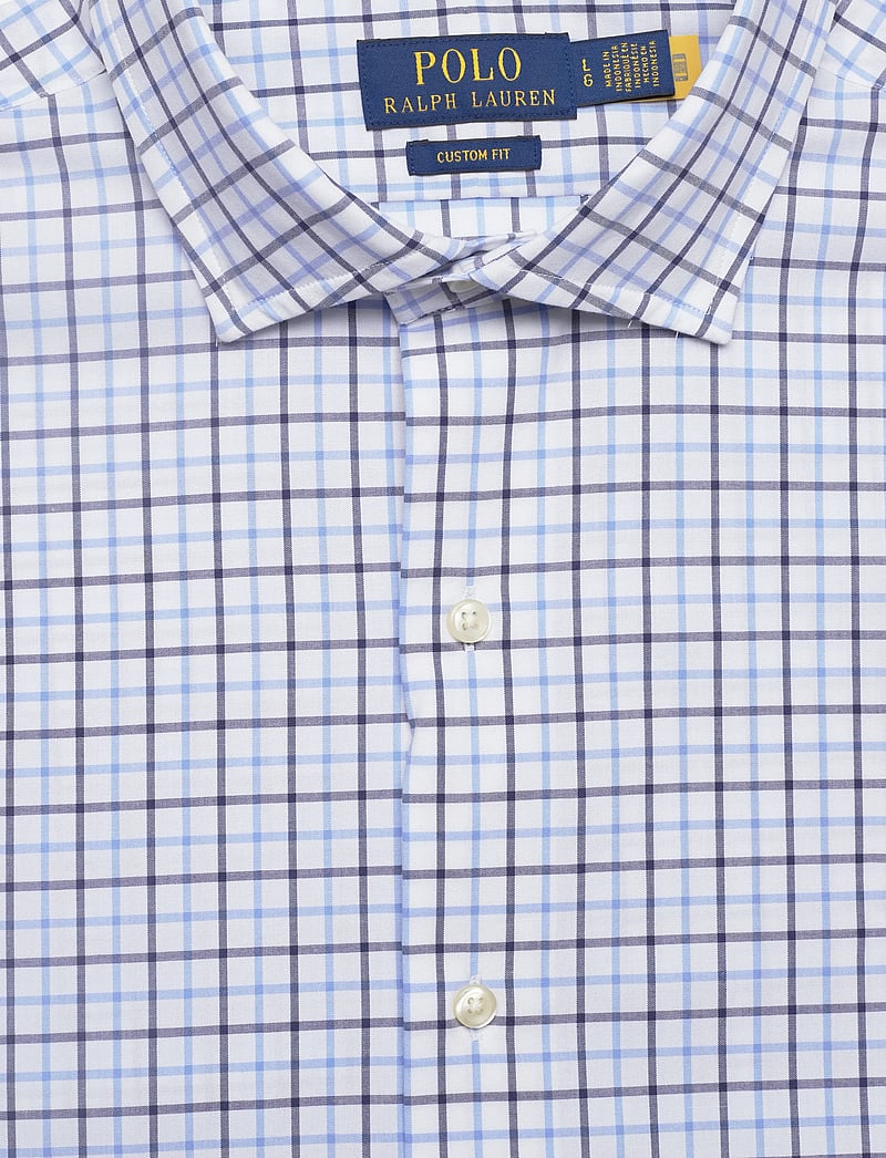 Polo Ralph Lauren - Custom Fit Plaid Stretch Poplin Shirt - karierte hemden - 6927a white blue - 2