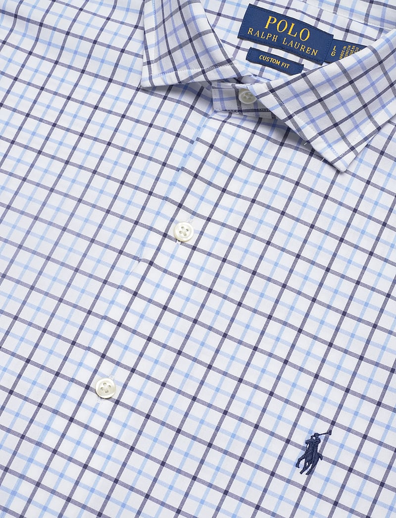 Polo Ralph Lauren - Custom Fit Plaid Stretch Poplin Shirt - karierte hemden - 6927a white blue - 3